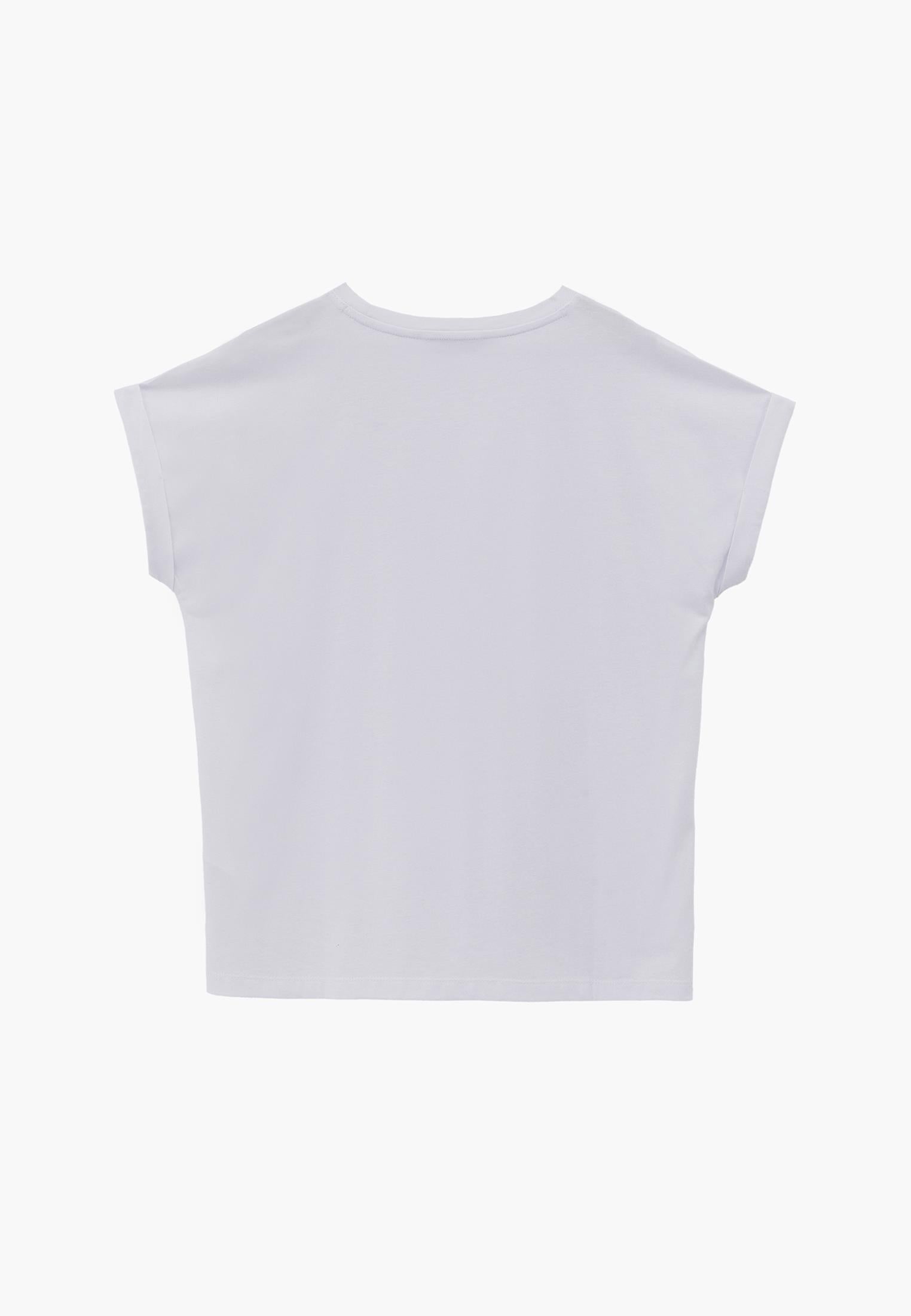 Stony Boat Neck Short Sleeve T-Shirt - WHITE