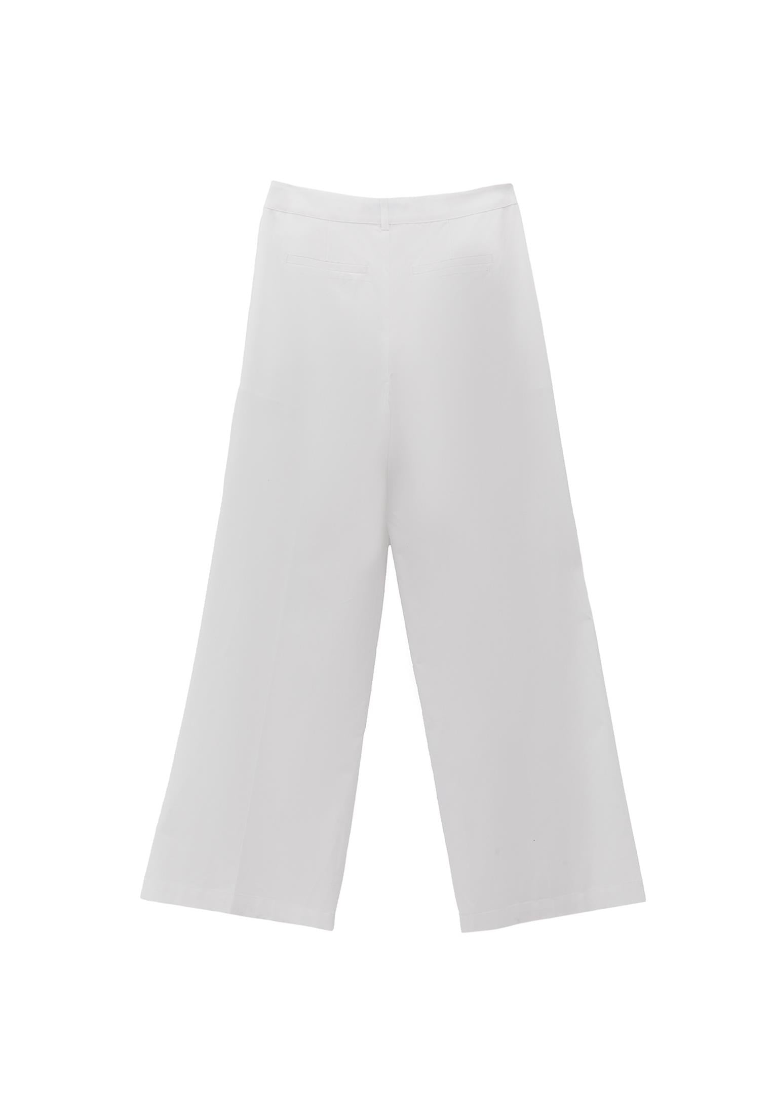 Wide Leg Trousers - WHITE