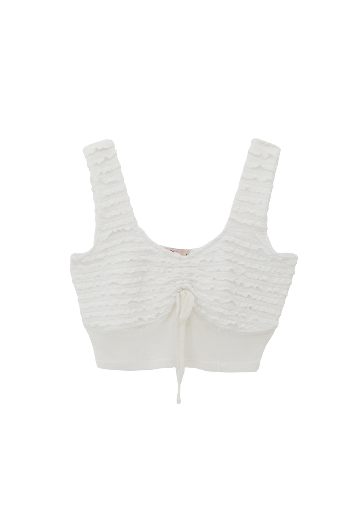 Cut Out V Neck Blouse - WHITE