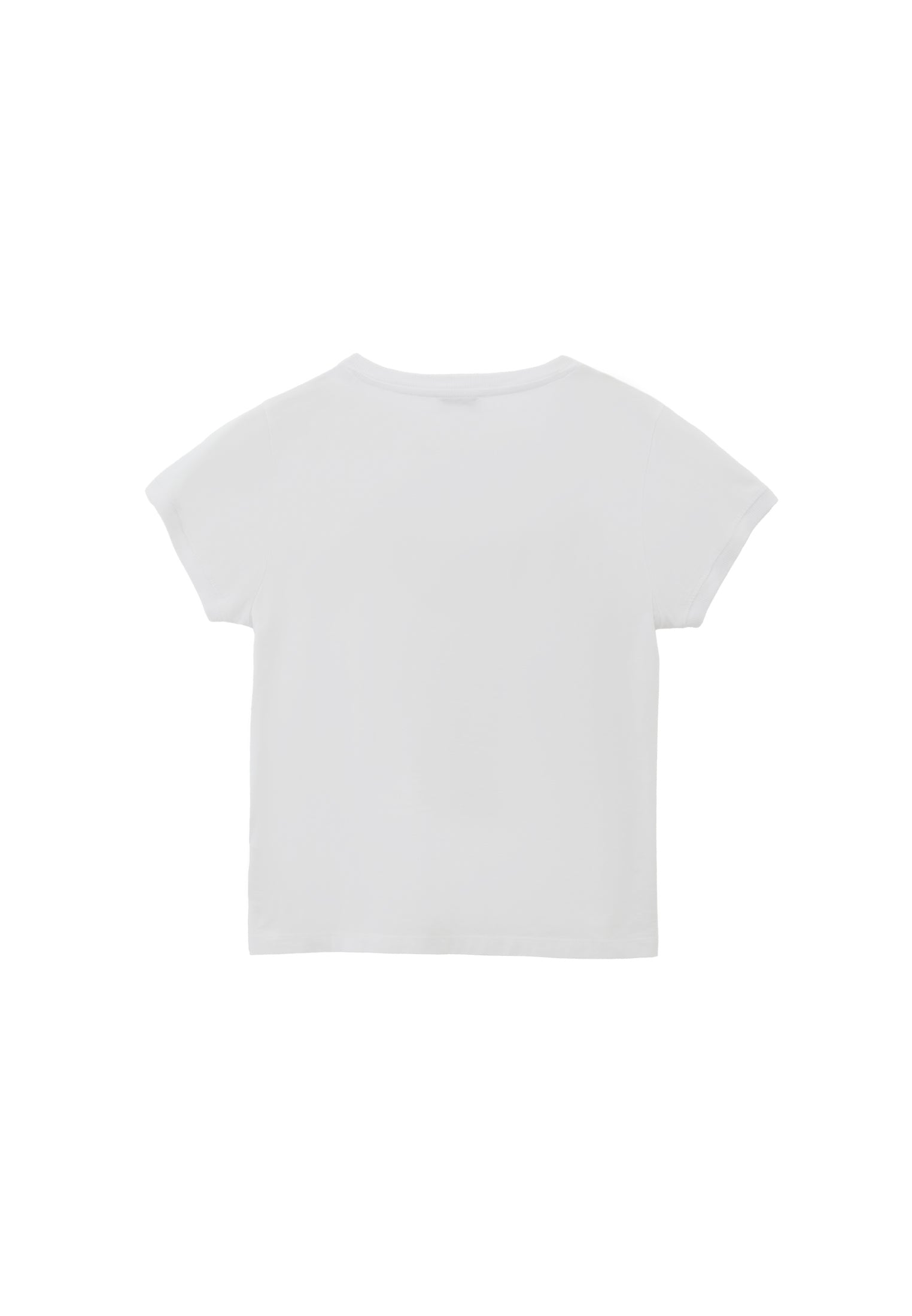 Crew Neck Short Sleeve T-Shirt - WHITE