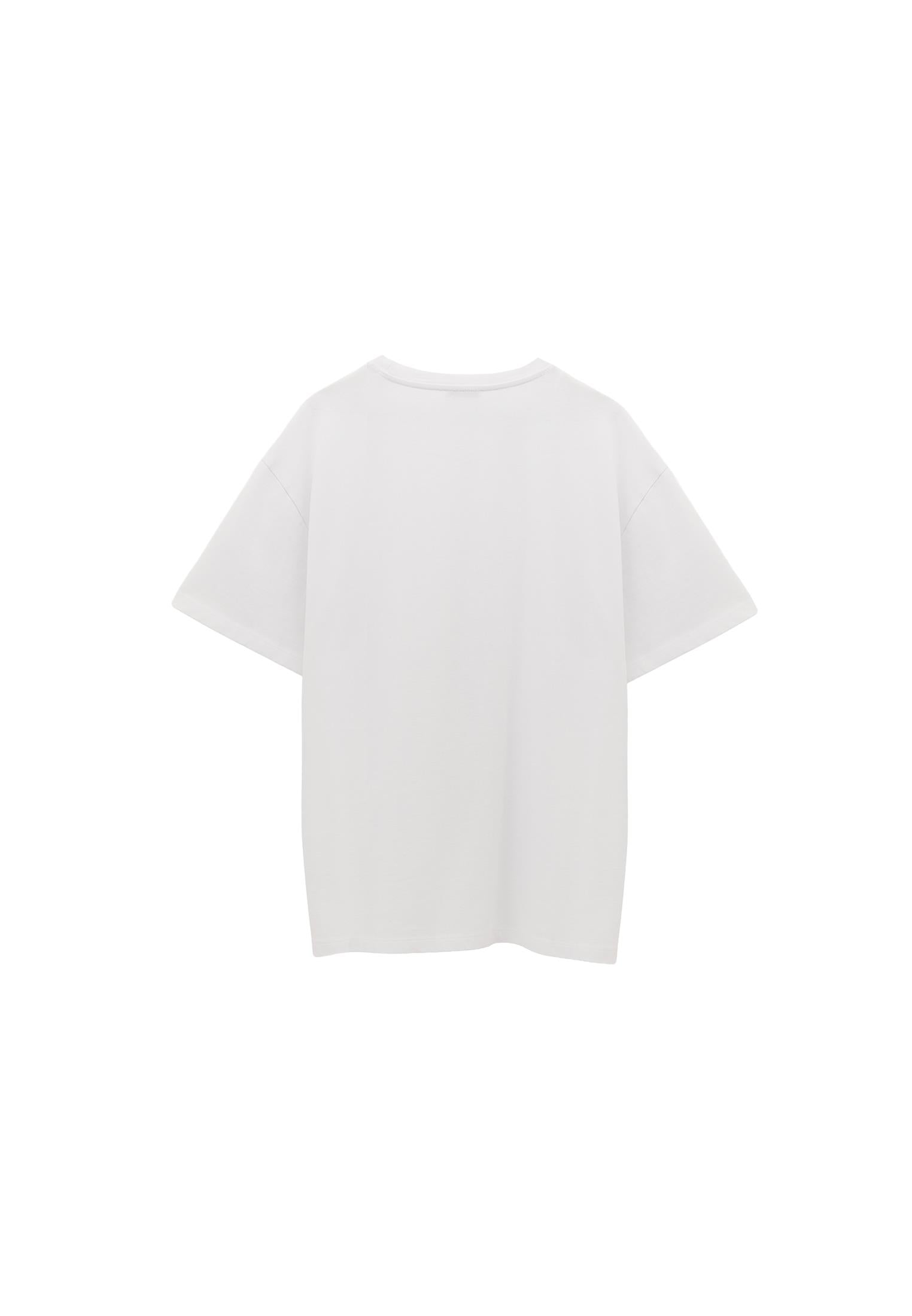 Boyfriend Crew Neck T-Shirt - WHITE
