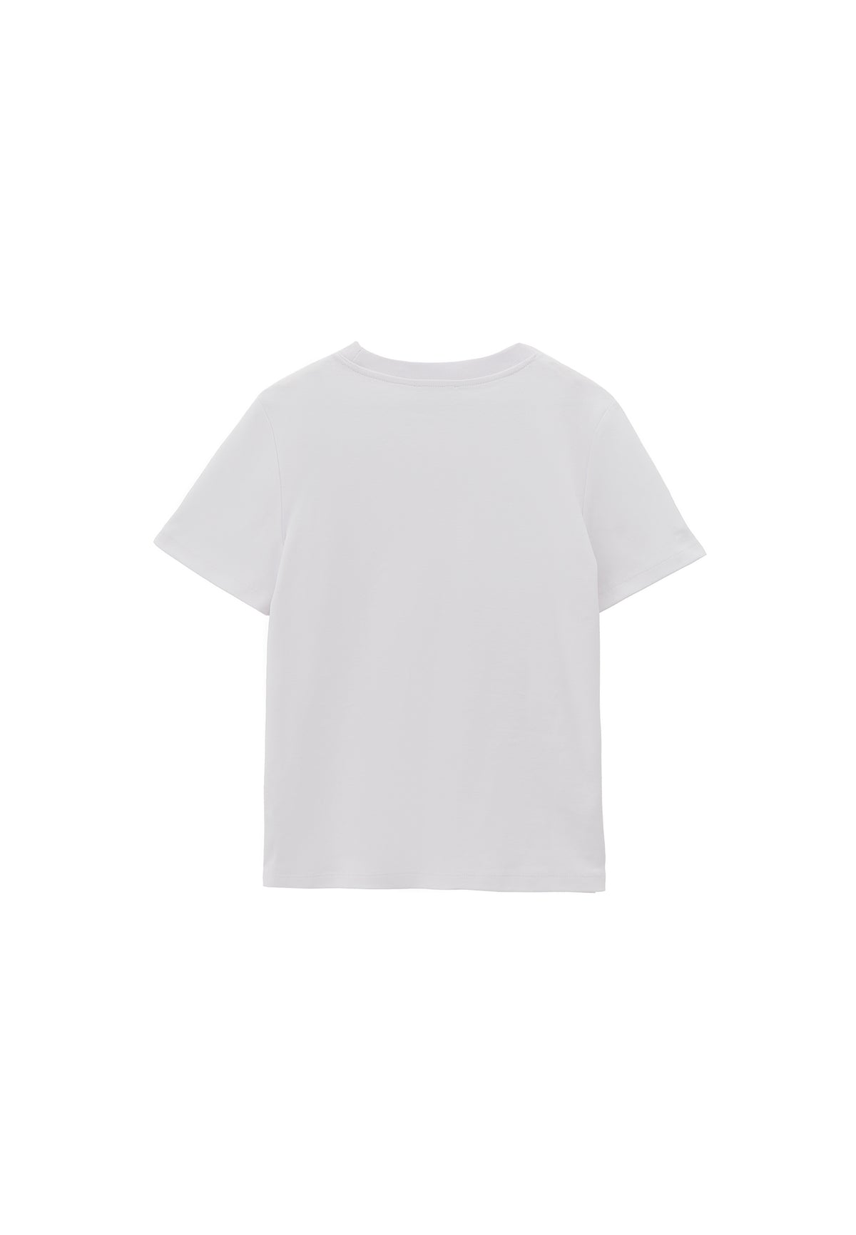 Crew Neck Short Sleeve T-Shirt - WHITE