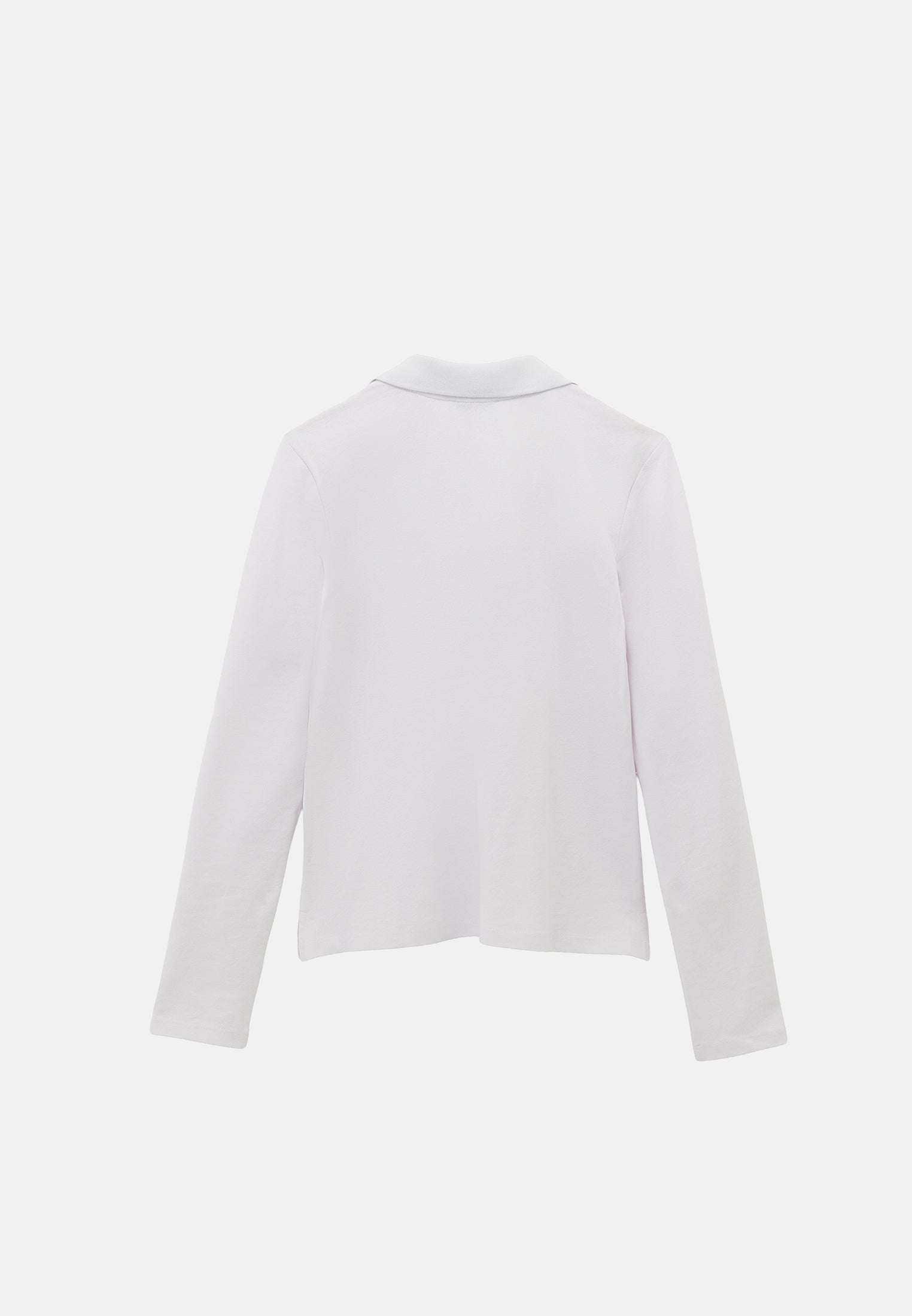 Standard Polo Collar T-Shirt With Slit Detail - WHITE