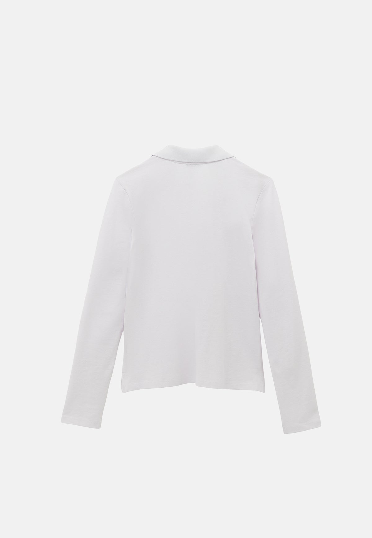 Standard Polo Collar T-Shirt With Slit Detail - WHITE