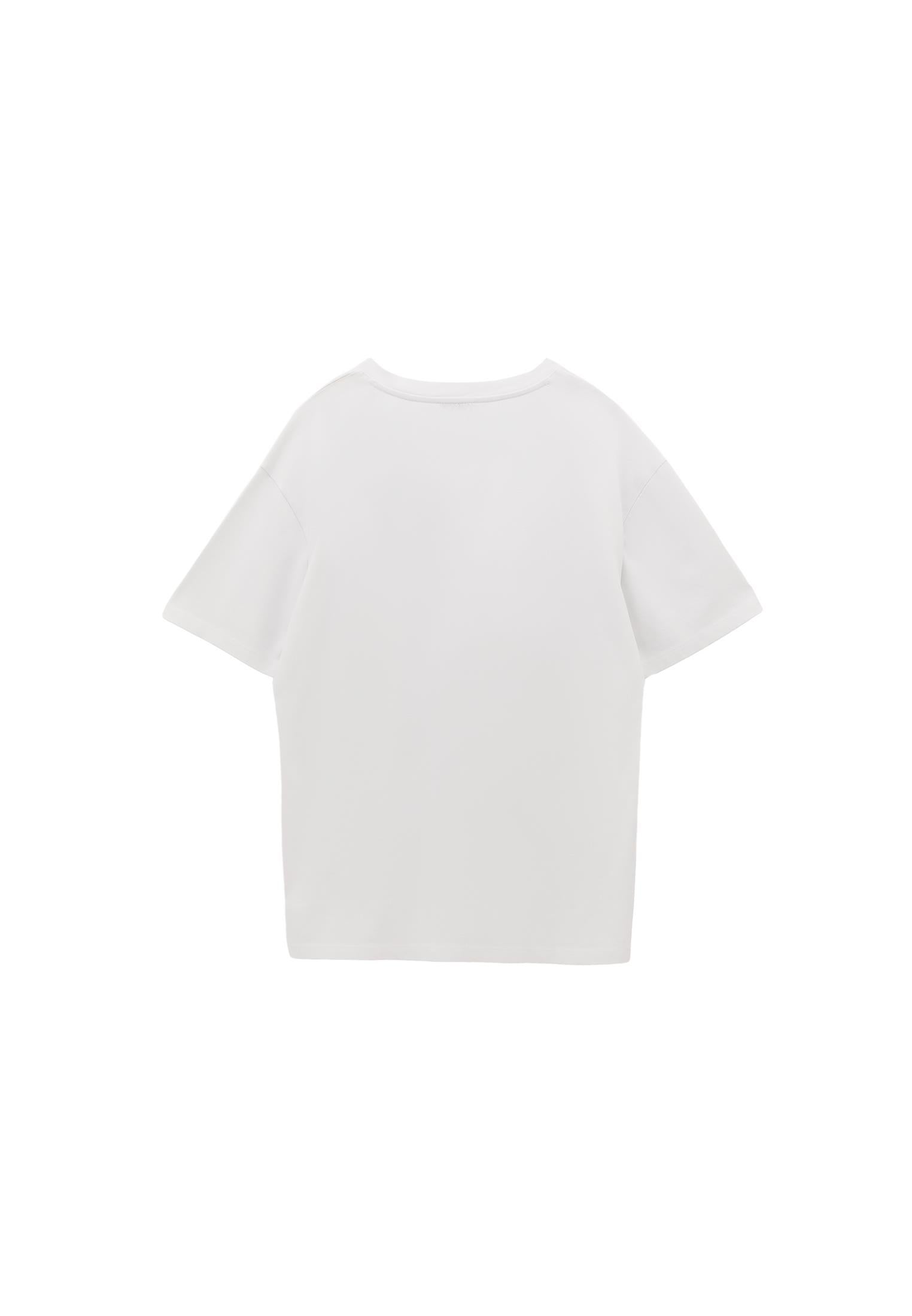 V Neck Boyfriend T-Shirt - WHITE