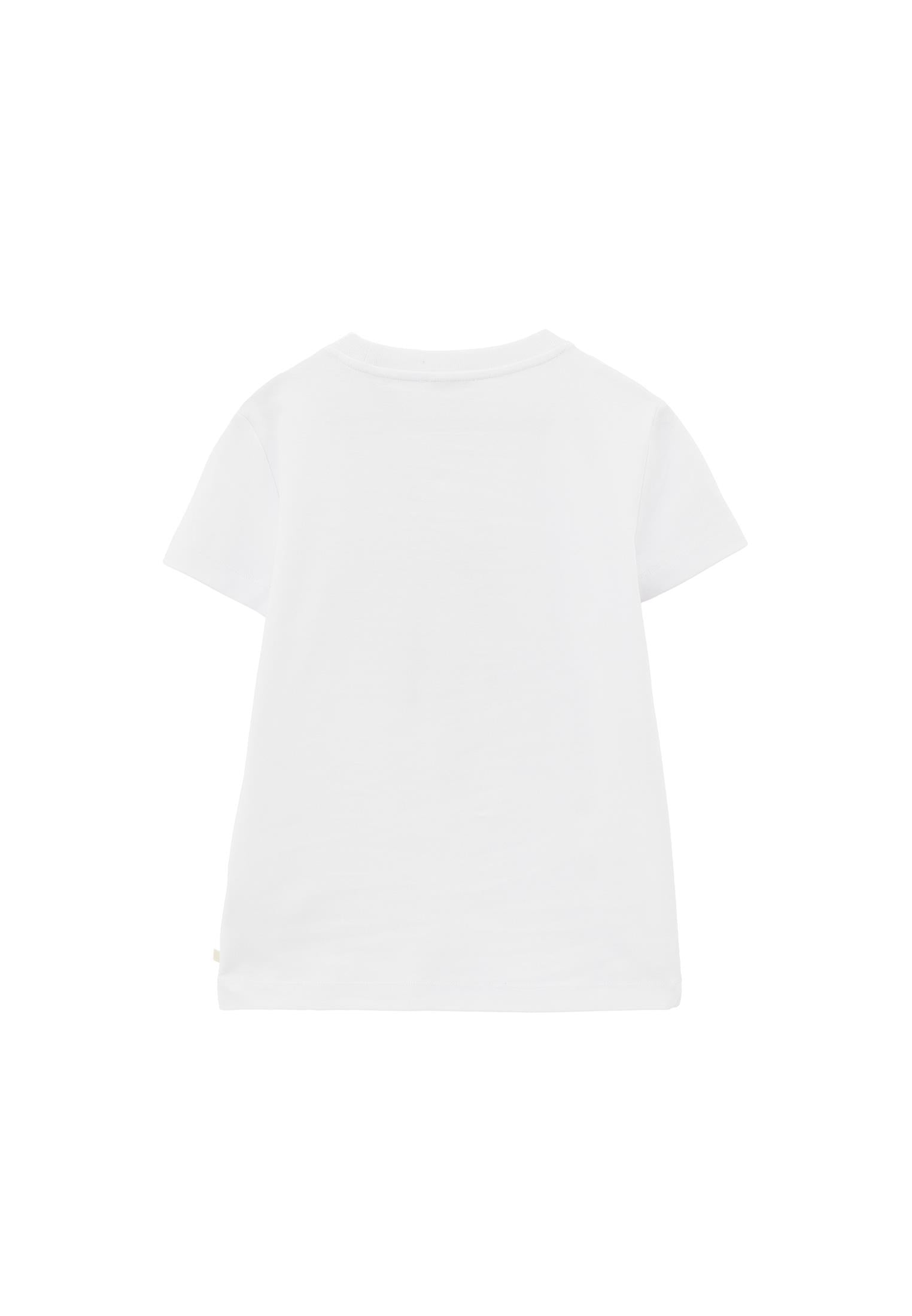Printed Crew Neck Short Sleeve T-Shirt - WHITE