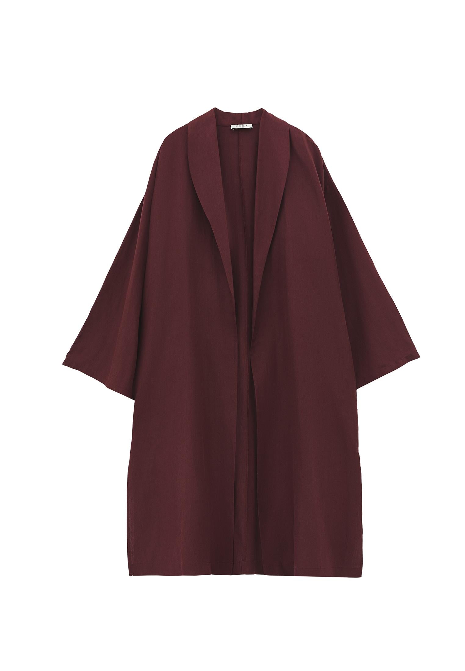 Kimono Tunic With Slit Detail - WINDSOR WINE