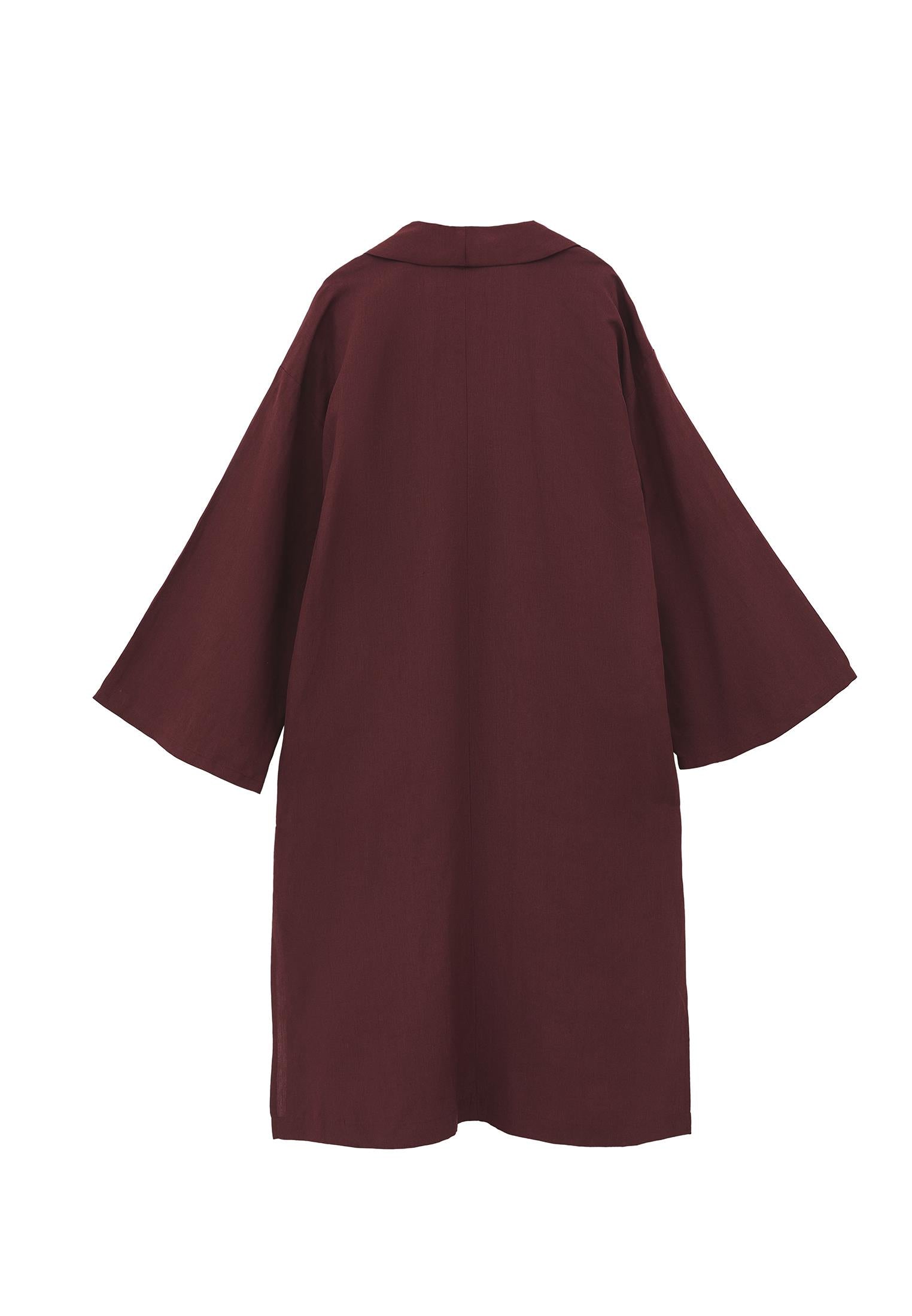Kimono Tunic With Slit Detail - WINDSOR WINE