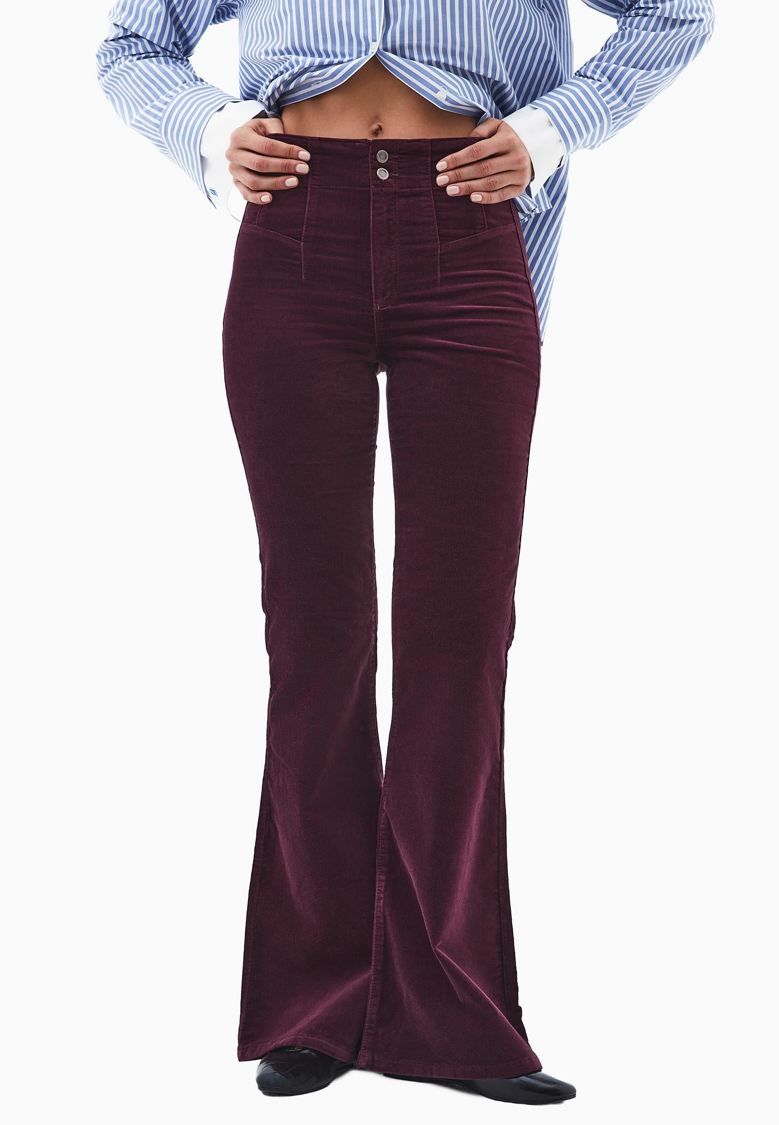 Spanish Leg Corduroy Pants - WINETASTING