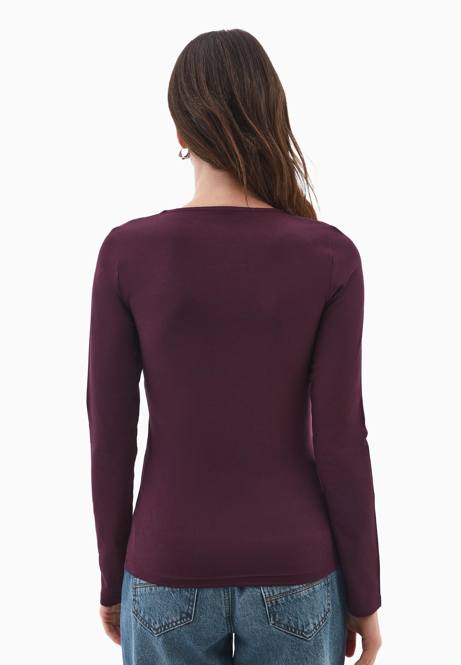 V Neck Long Sleeve T-Shirt - WINETASTING