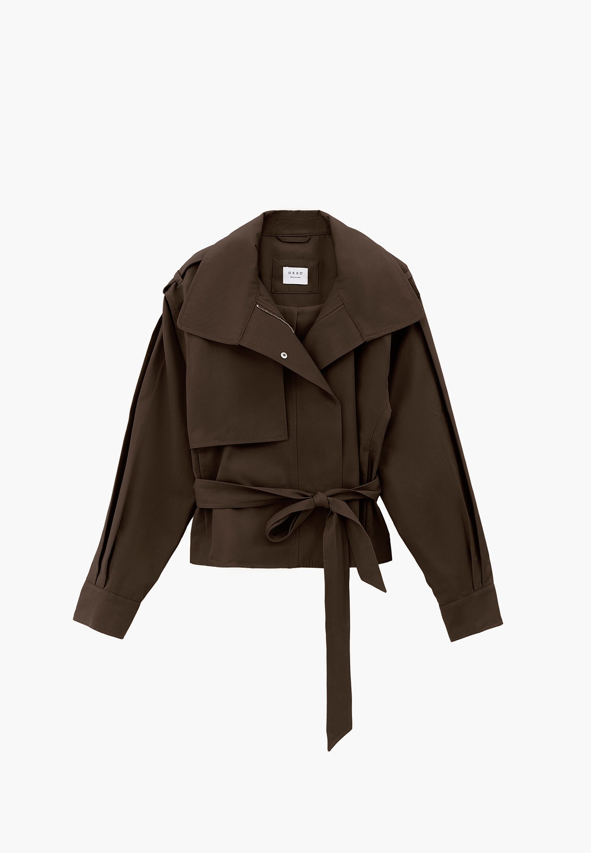 Oversize Long Sleeve Trench Coat - WREN