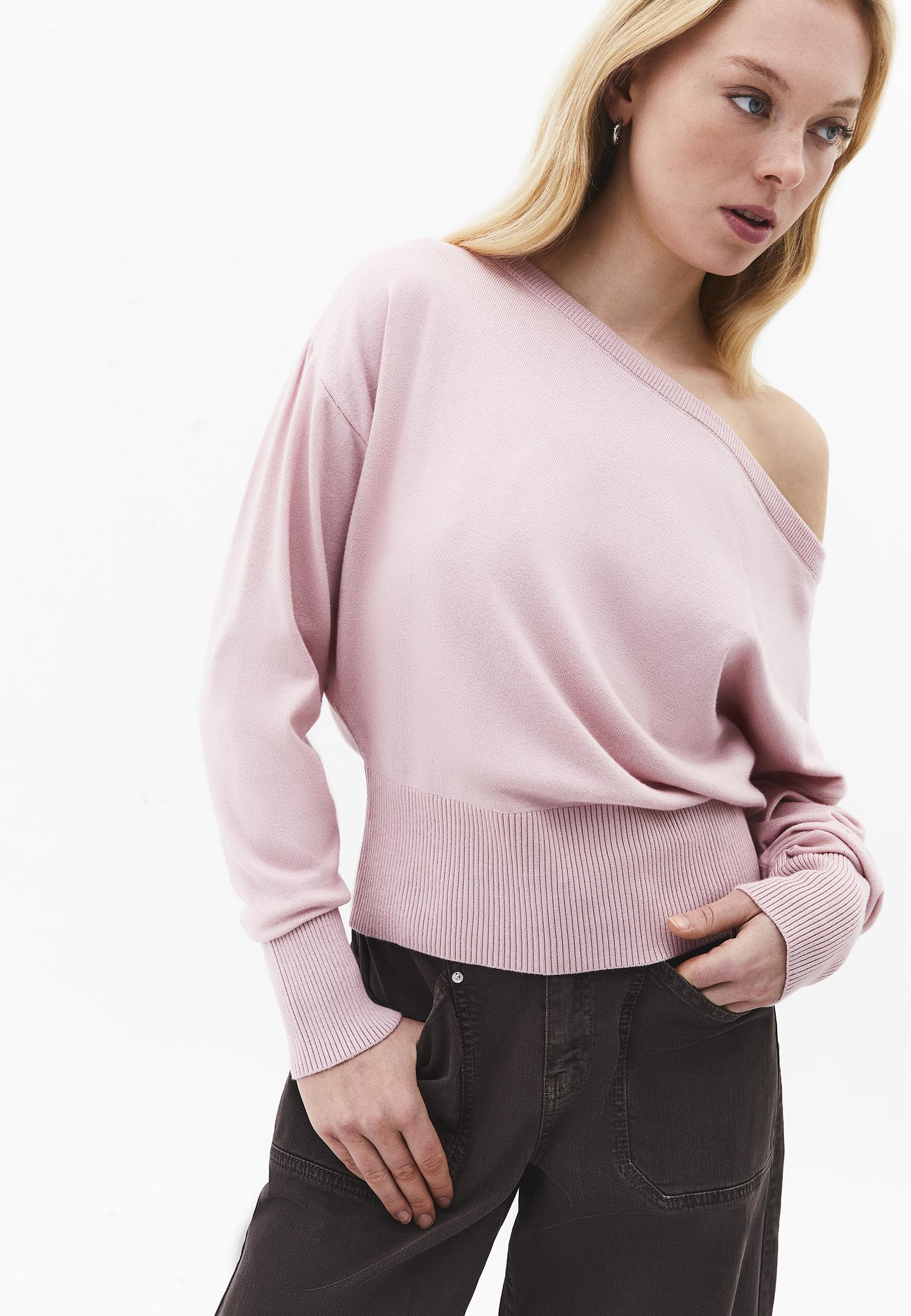 Boat Neck Long Sleeve Sweater - ZEPHYR