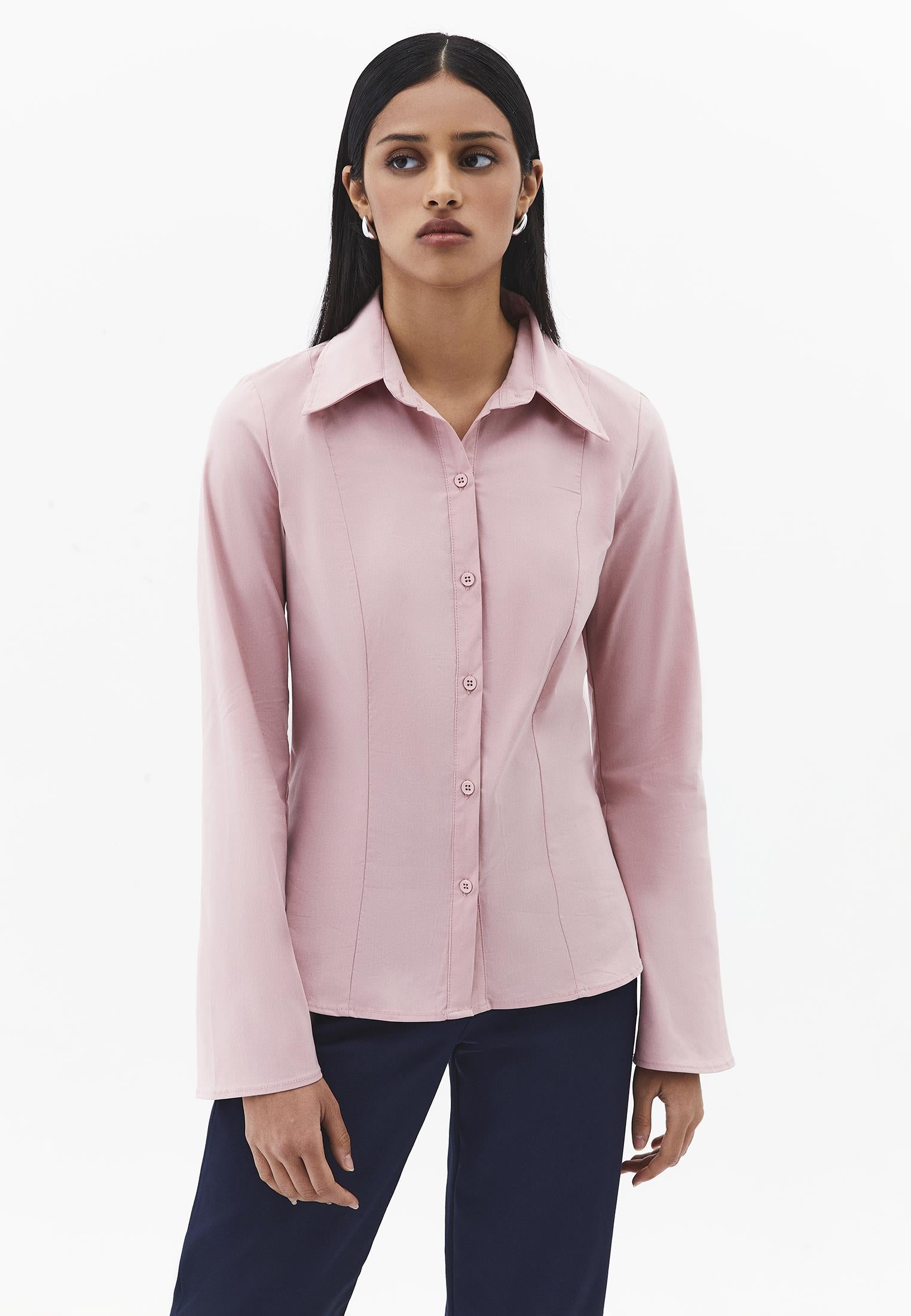 Buttoned Long Sleeve Shirt - ZEPHYR