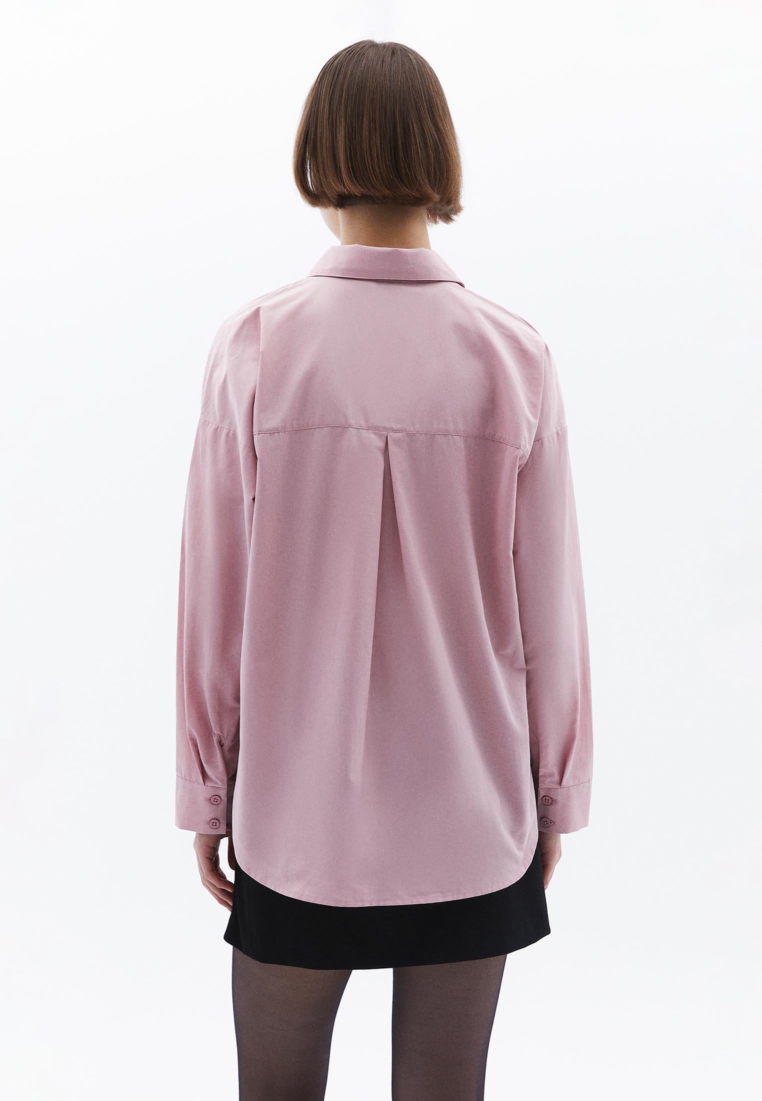 Shirt Collar Loose Woven Shirt - ZEPHYR