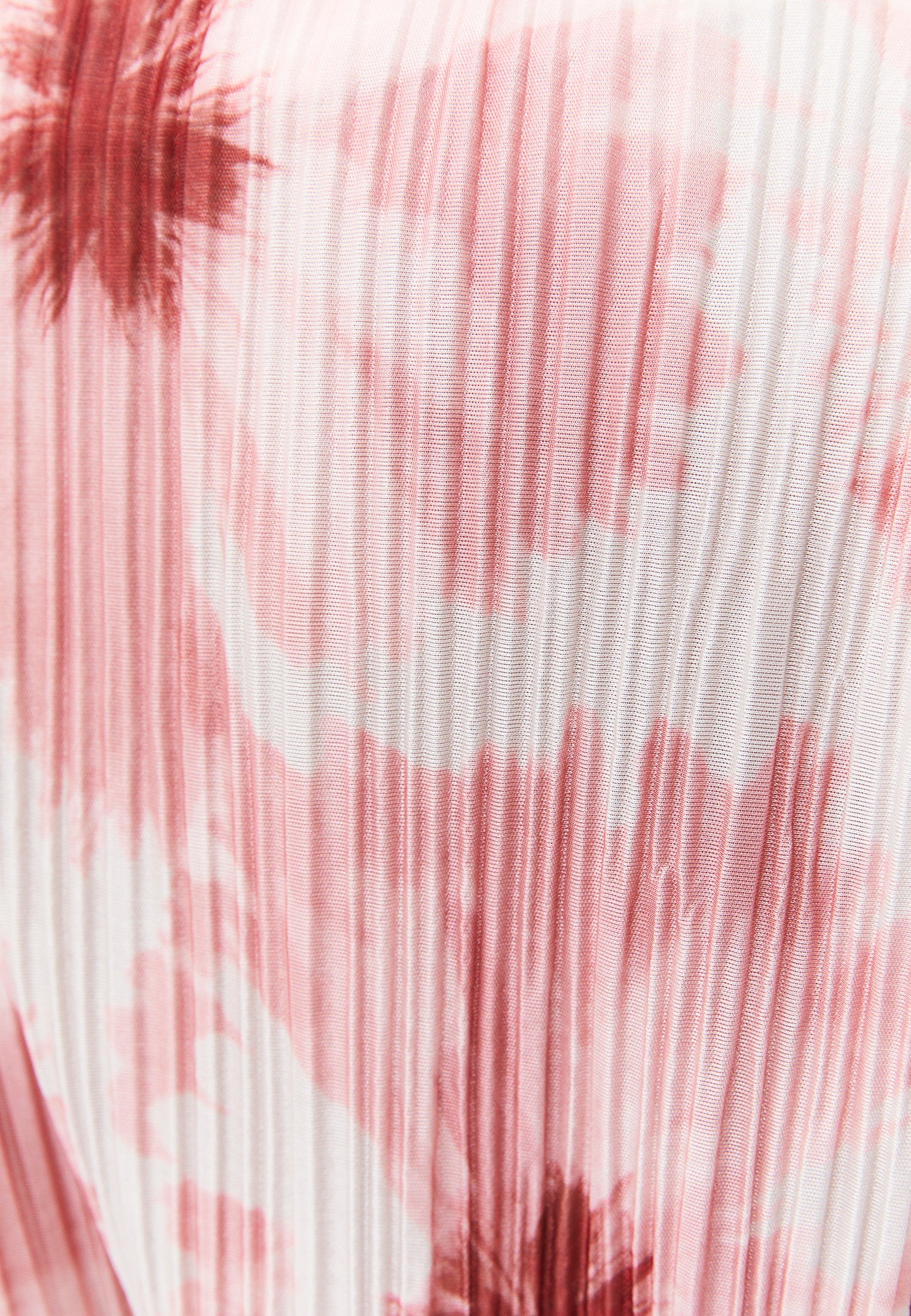 V Neck Pleated Printed Blouse - ABSTRACT COMB