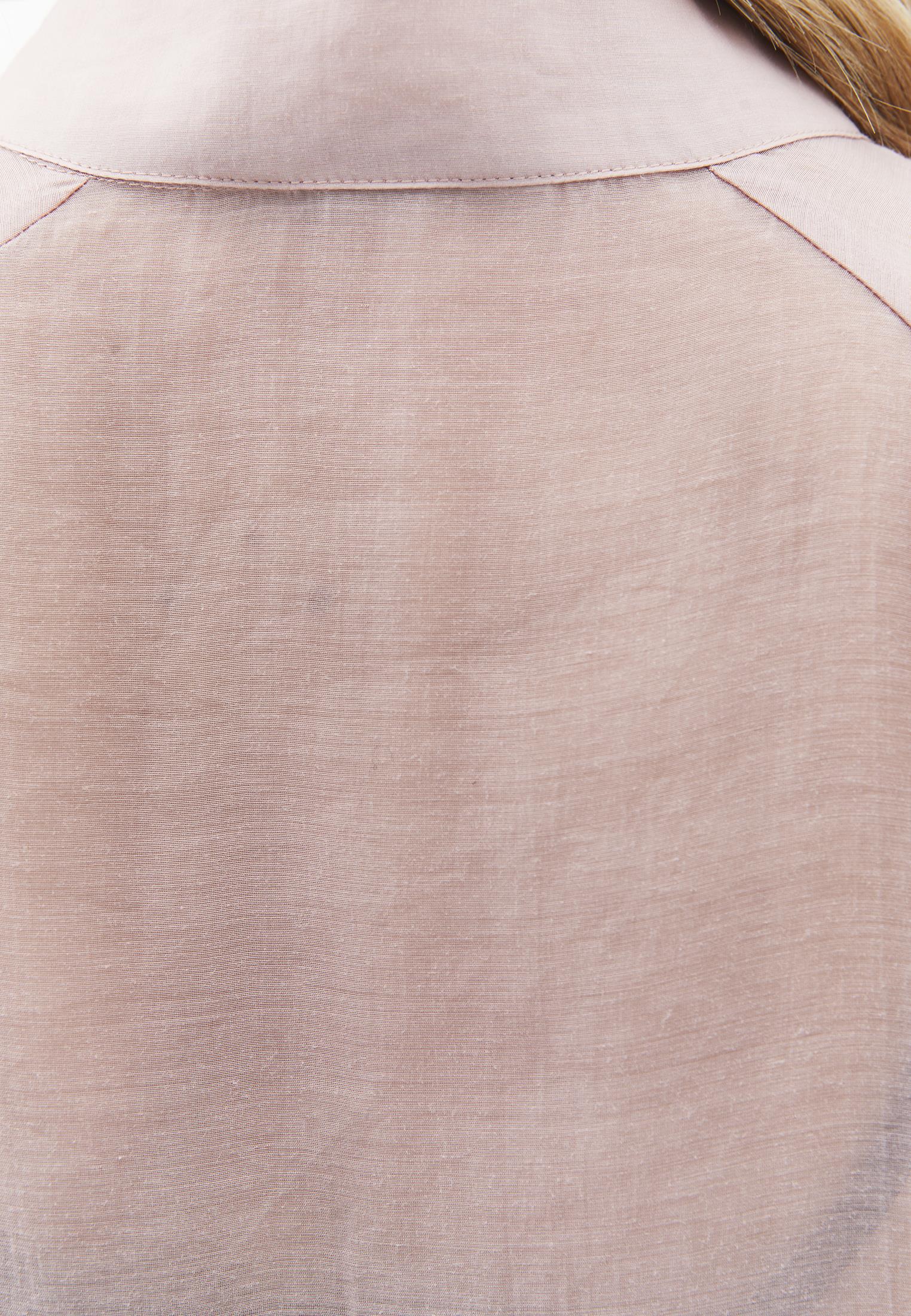 Deep V Neck Tie Blouse - ADOBE ROSE