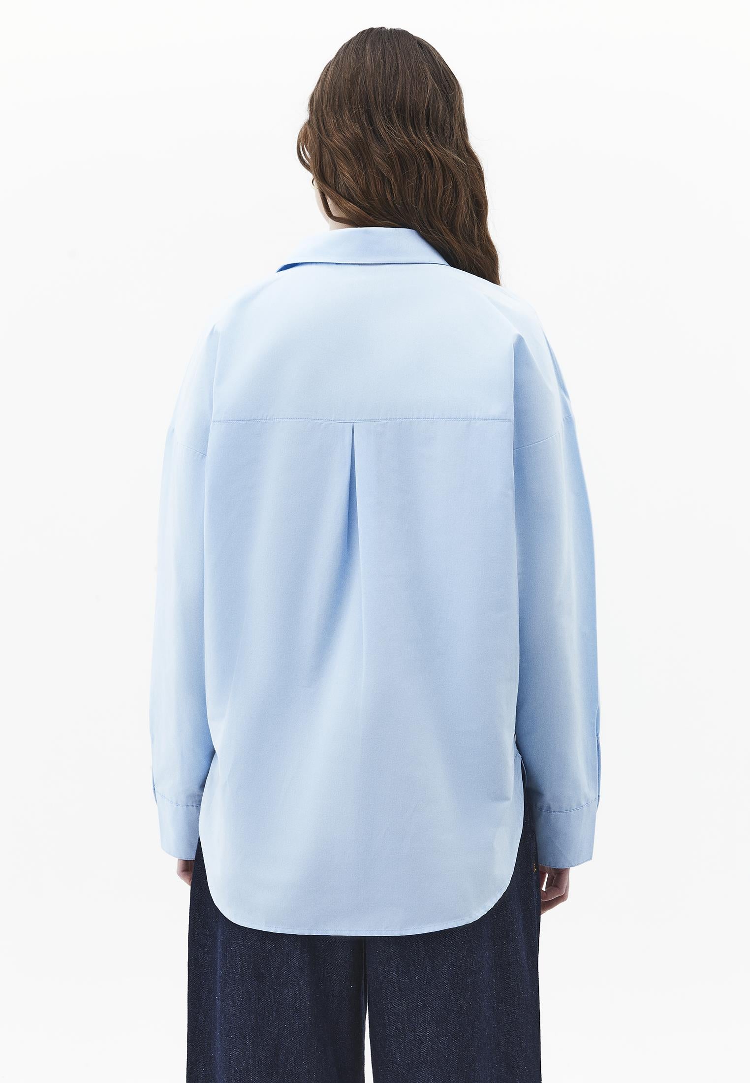 Loose Fit Button Detailed Shirt - AIRY BLUE
