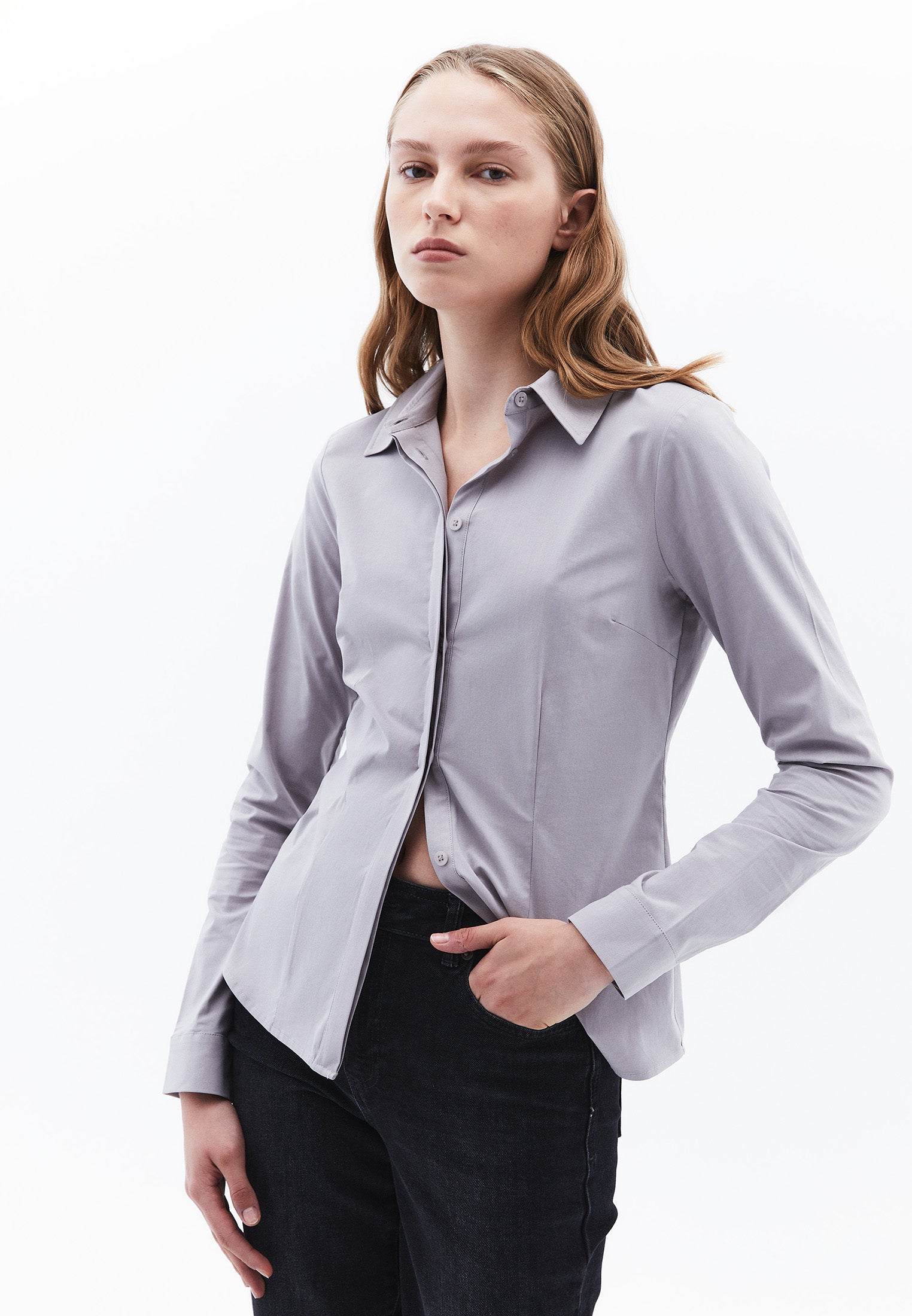 Woven Standard Long Sleeve Shirt - ALLOY