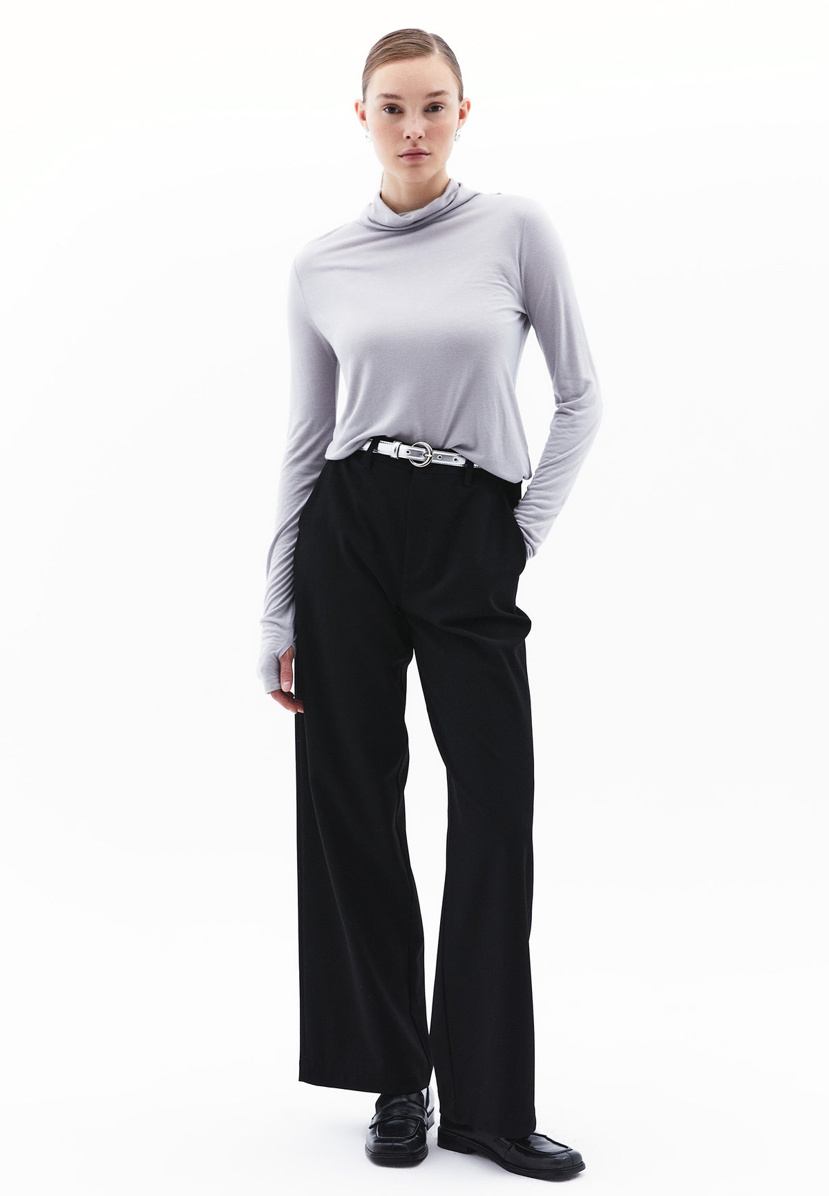 Turtleneck Long Sleeve T-Shirt - ALLOY
