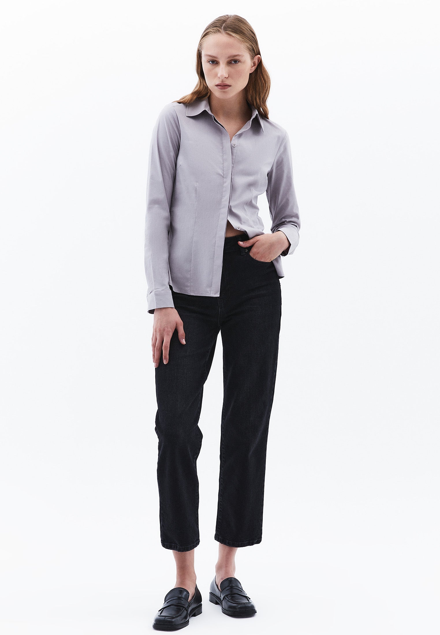 Woven Standard Long Sleeve Shirt - ALLOY