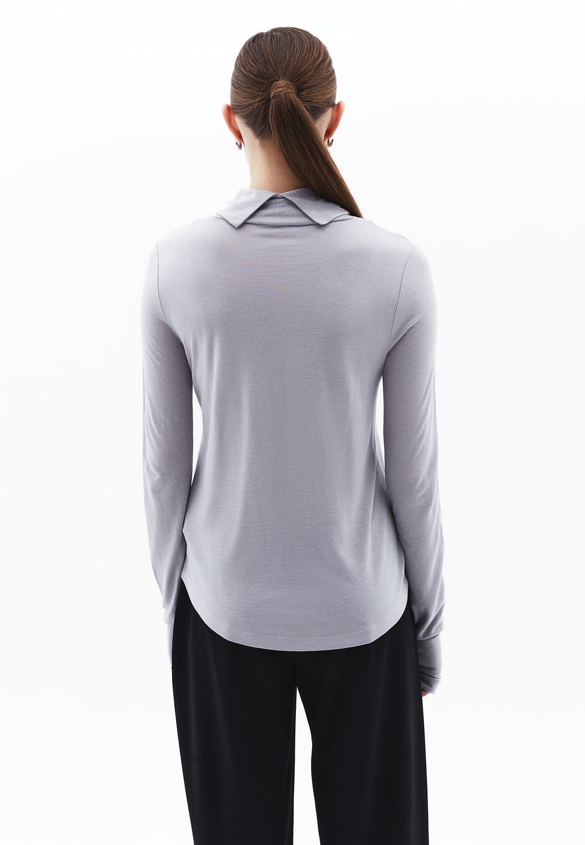 Turtleneck Long Sleeve T-Shirt - ALLOY