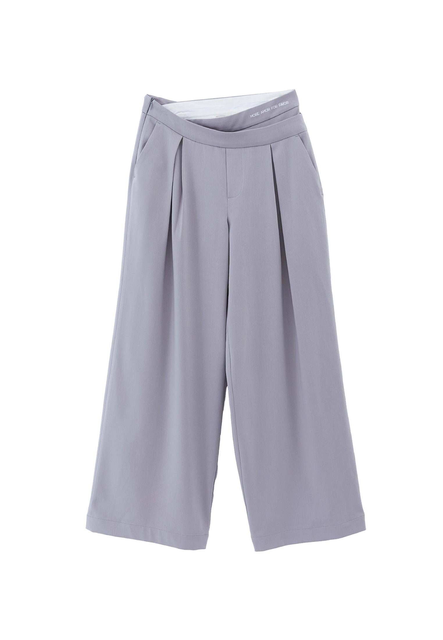 Wide Leg Trousers With Belt Detail - ALLOY