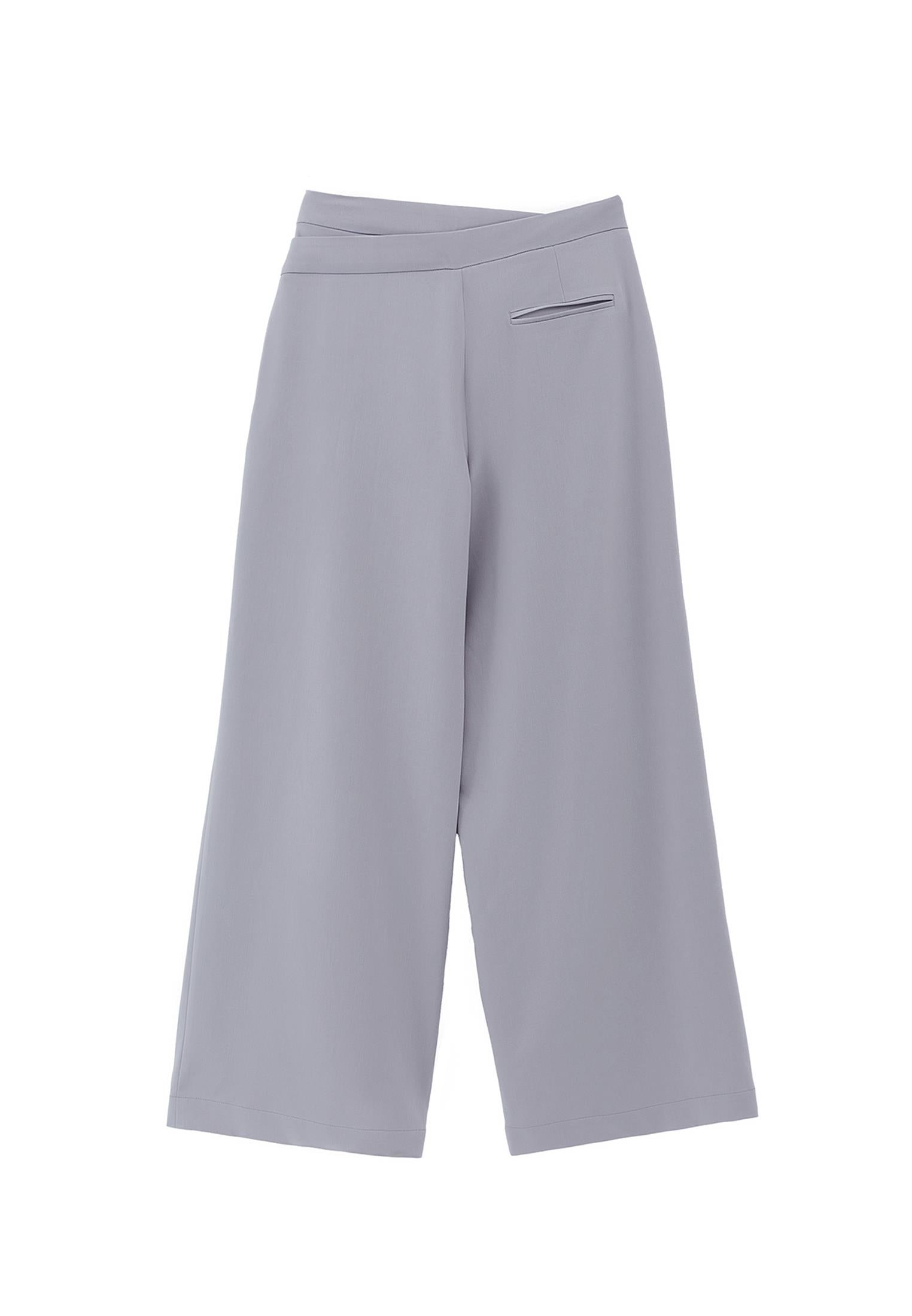 Wide Leg Trousers With Belt Detail - ALLOY