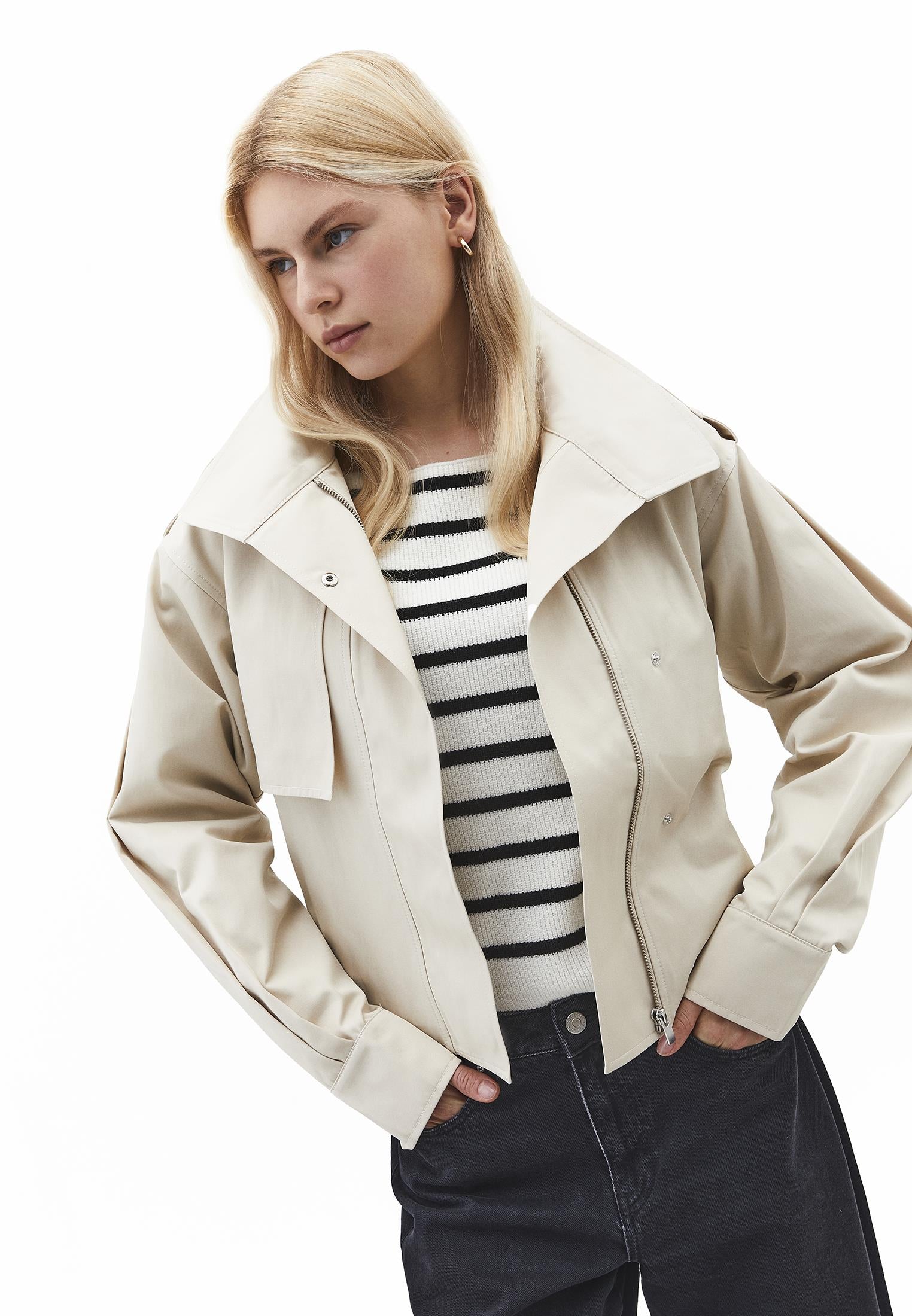 Oversize Trenchcoat - ALMOND MILK