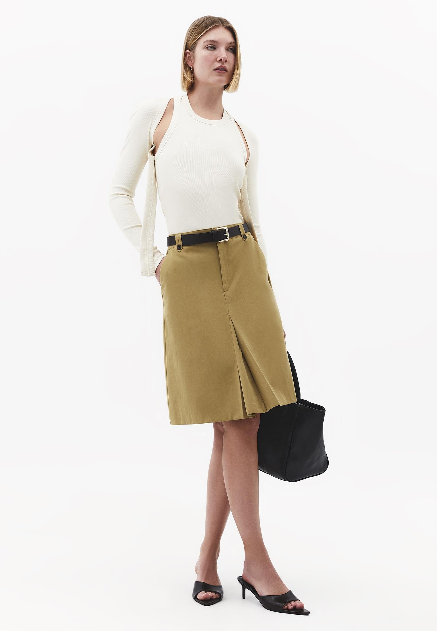 Halter Neck Sleeveless Blouse - ALMOND MILK