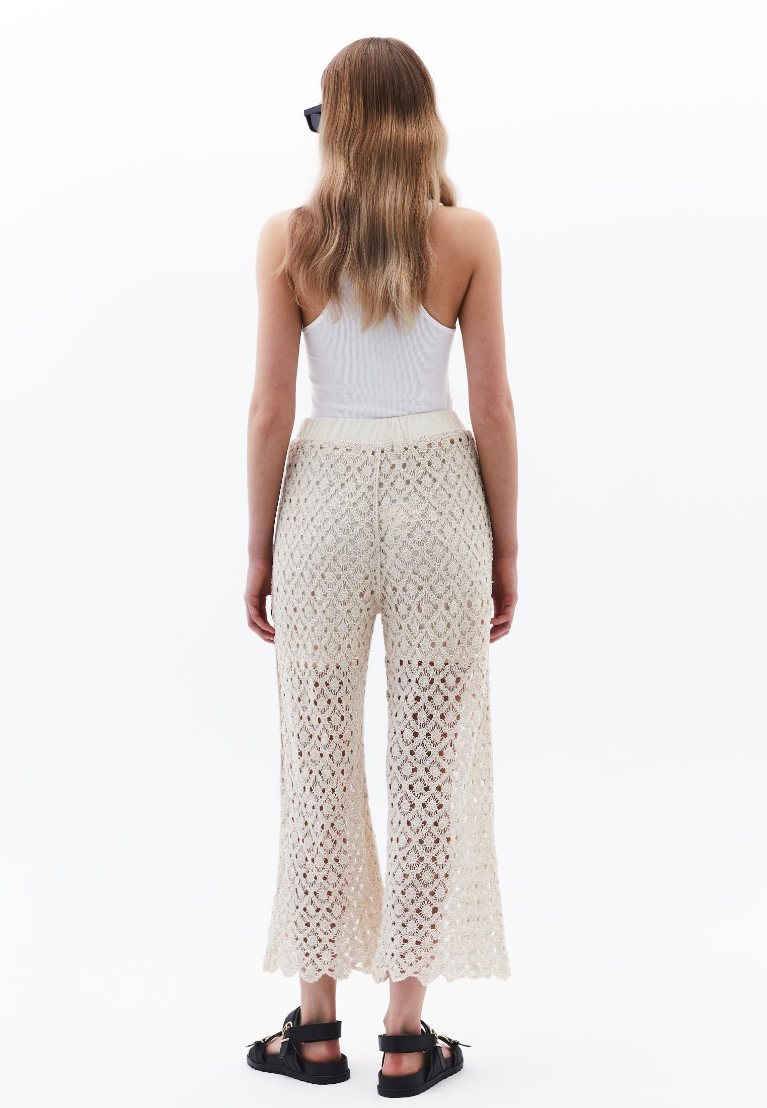 Straight Leg Pants - ALMOND MILK