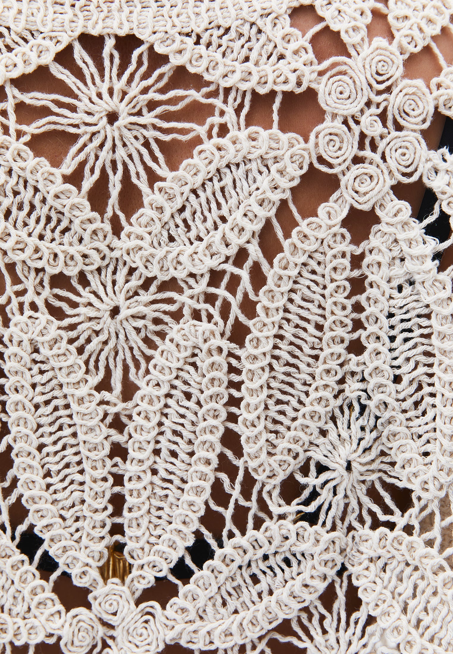 Blouse With Ajour Details - ALMOND MILK