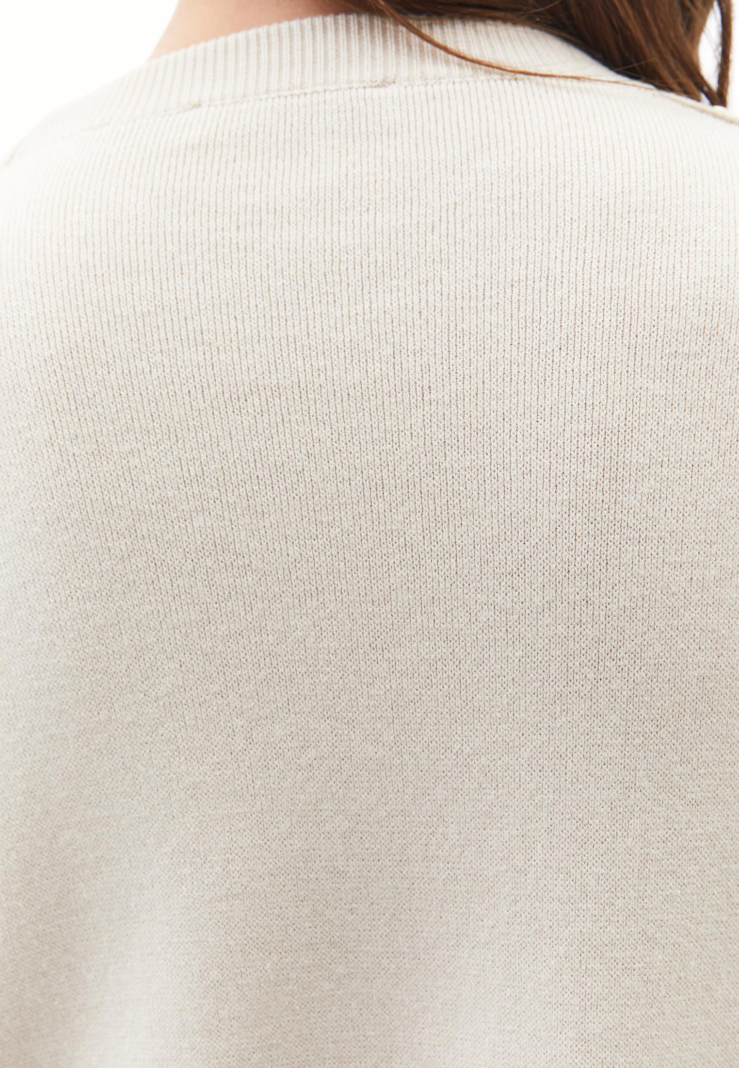 Viscose Sweater With Round Neck - ALMOND MILK