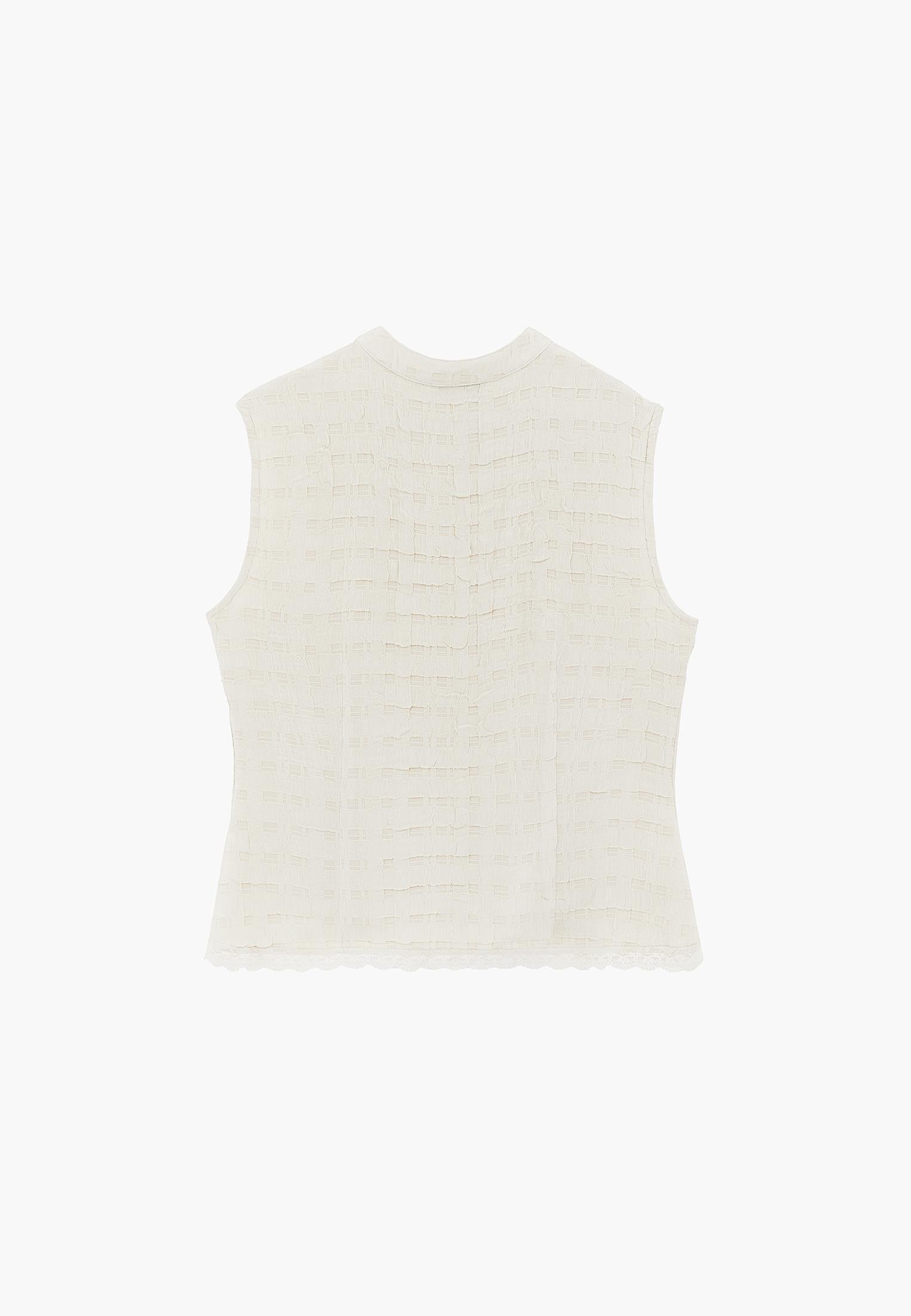 Bohemian Style Midi Blouse - ALMOND MILK