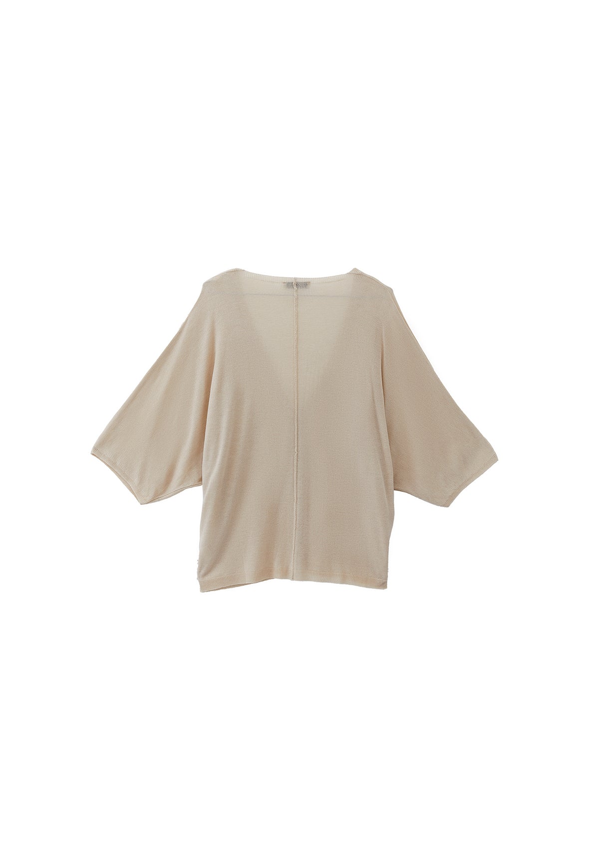 Tunic Cardigan Long Sleeve Batwing Sleeve - ALMOND MILK