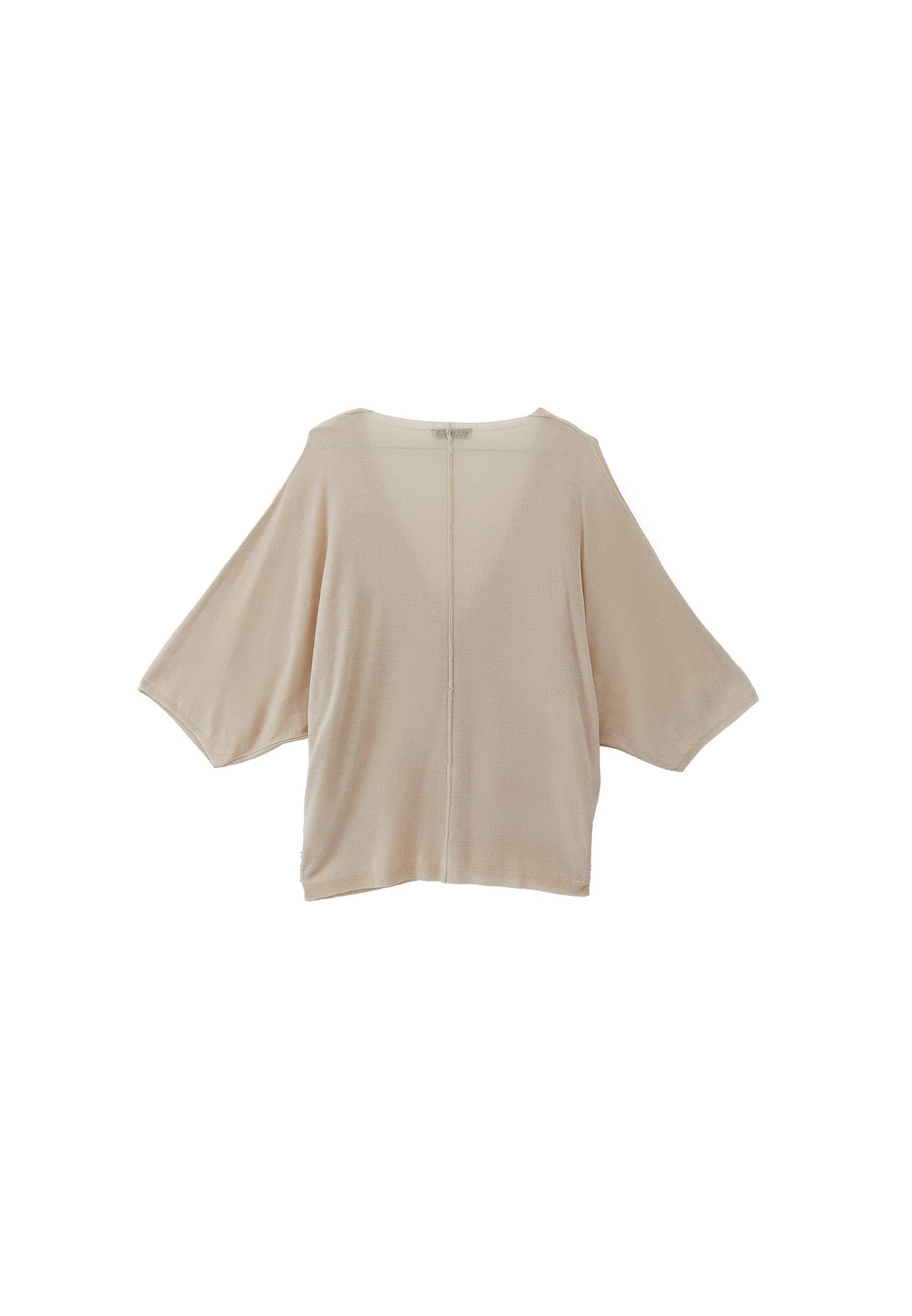Tunic Cardigan Women Long Sleeve Batwing Sleeve - ALMOND MILK