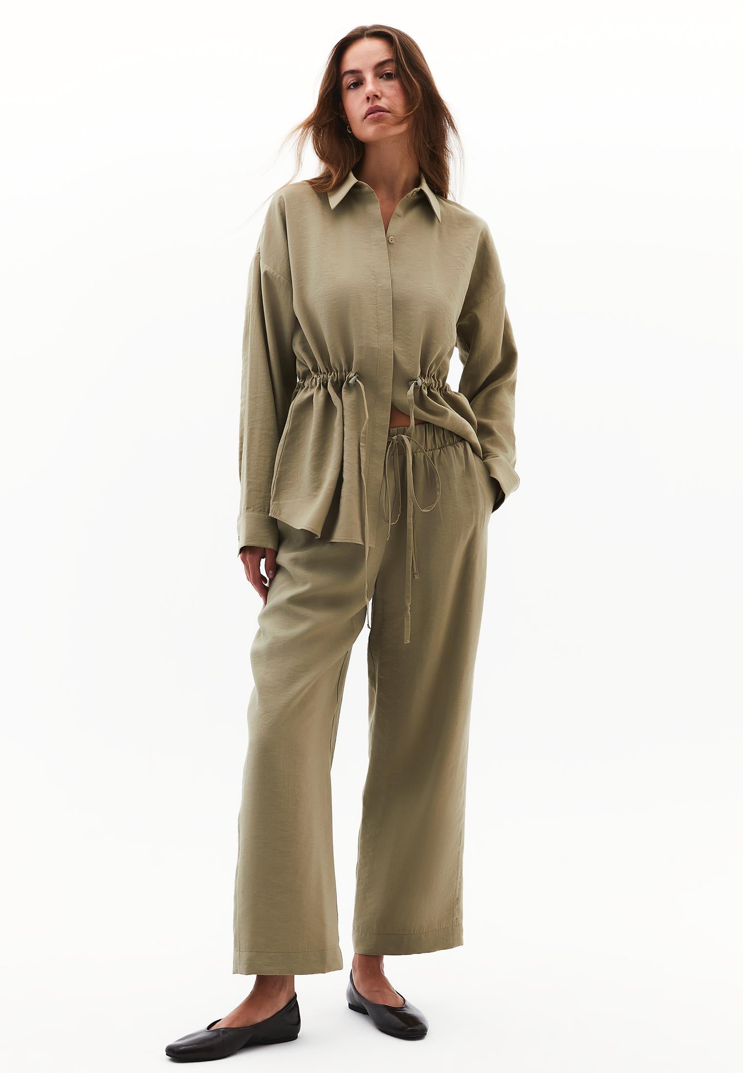 High Waist Elastic Pants - ALOE