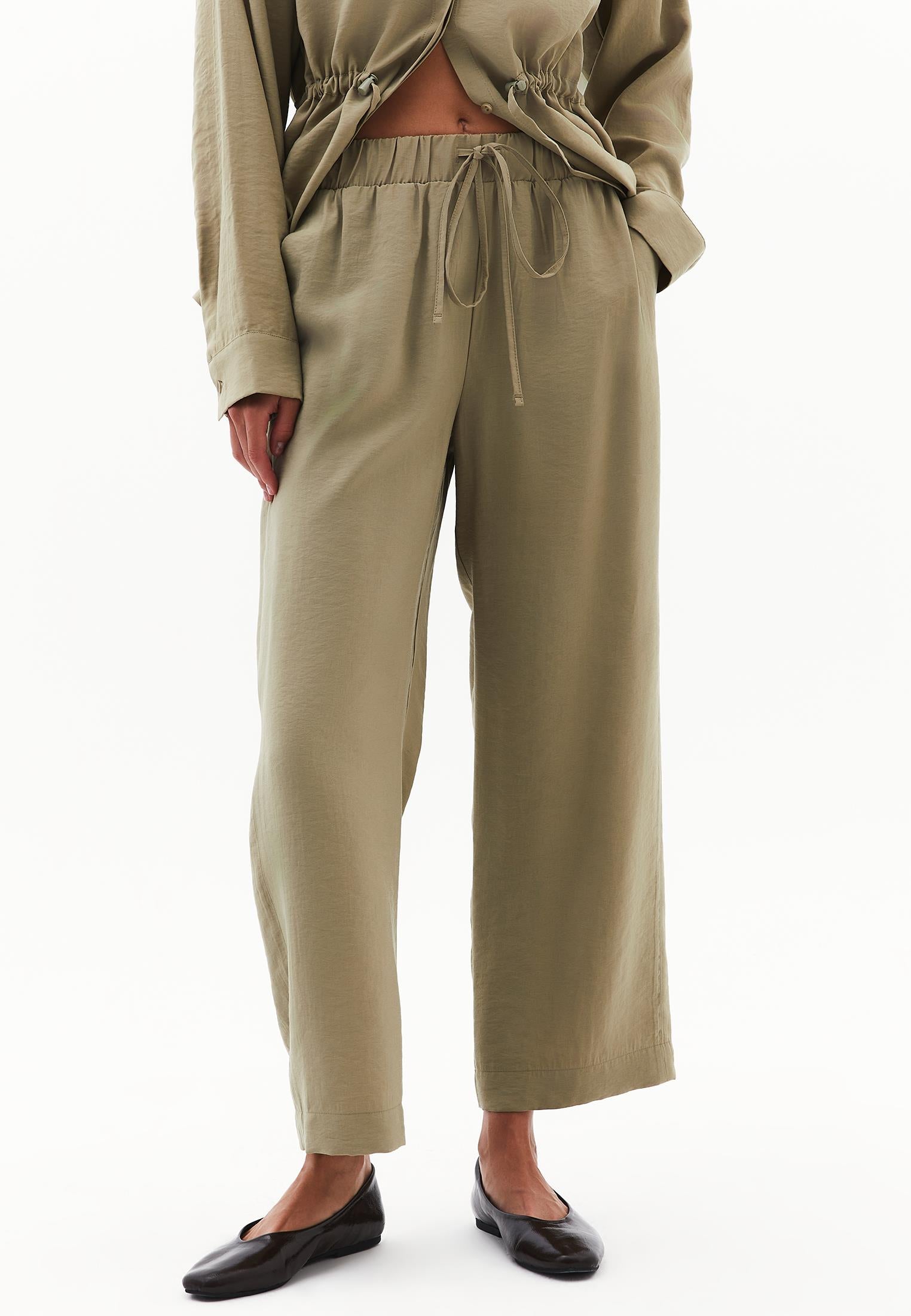 High Waist Elastic Pants - ALOE