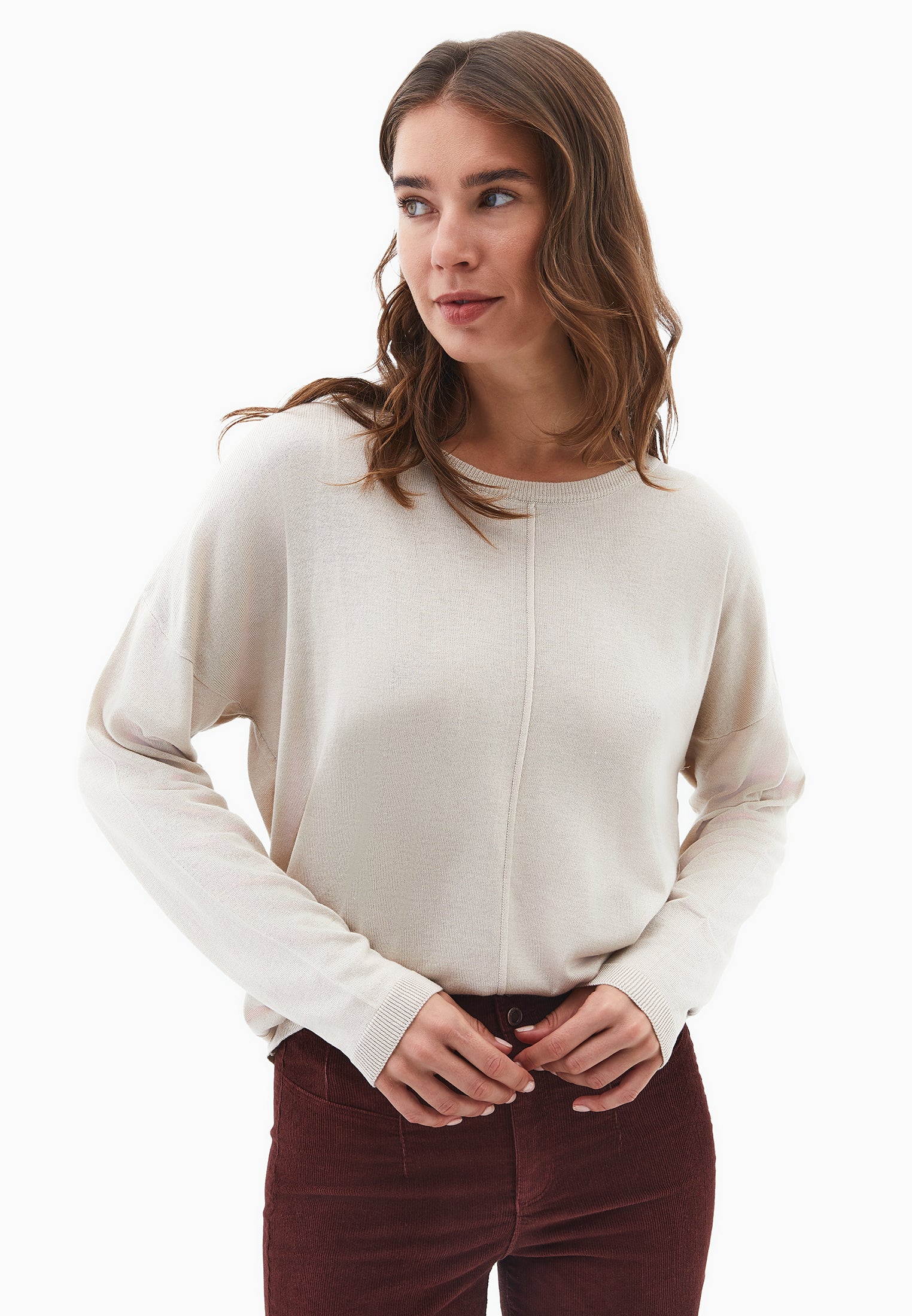 Winter Boat Neck Sweater - ANCIENT SCROLL