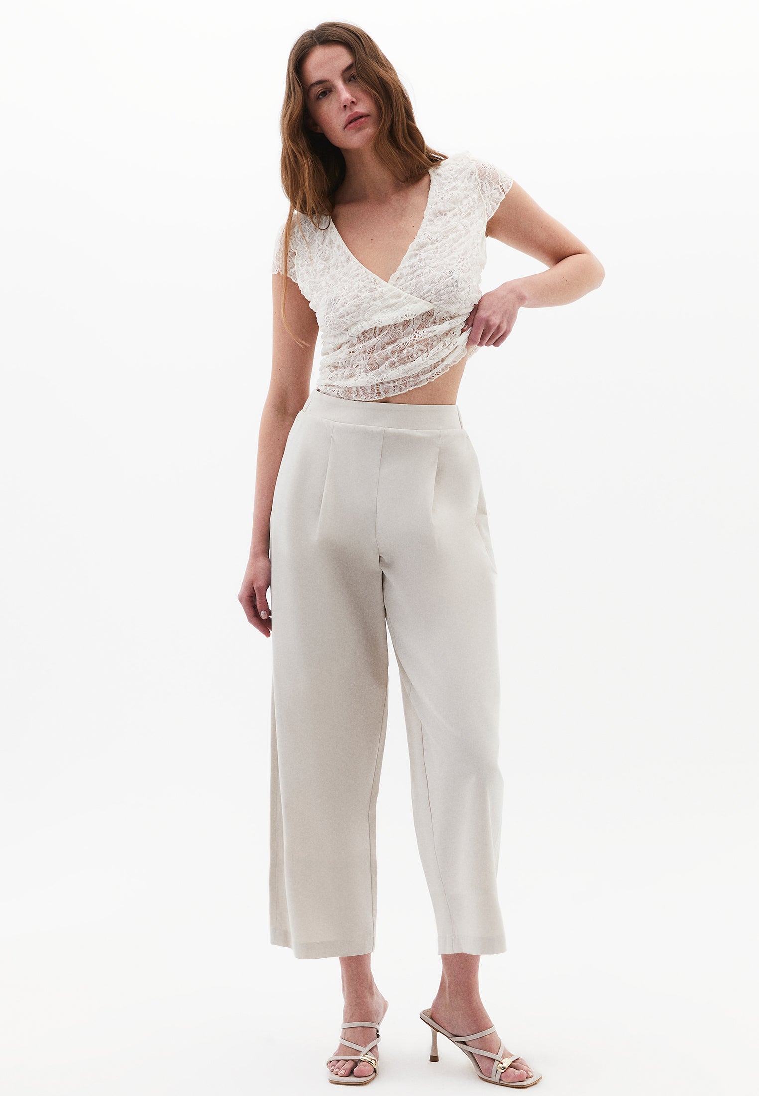 Pleated High Waist Carrot Pants - ANCIENT SCROLL