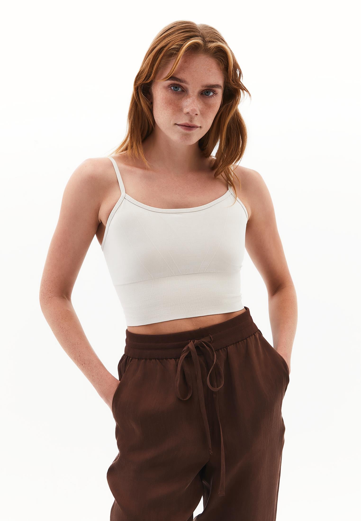 Seamless U Neck Crop Top - ANCIENT SCROLL