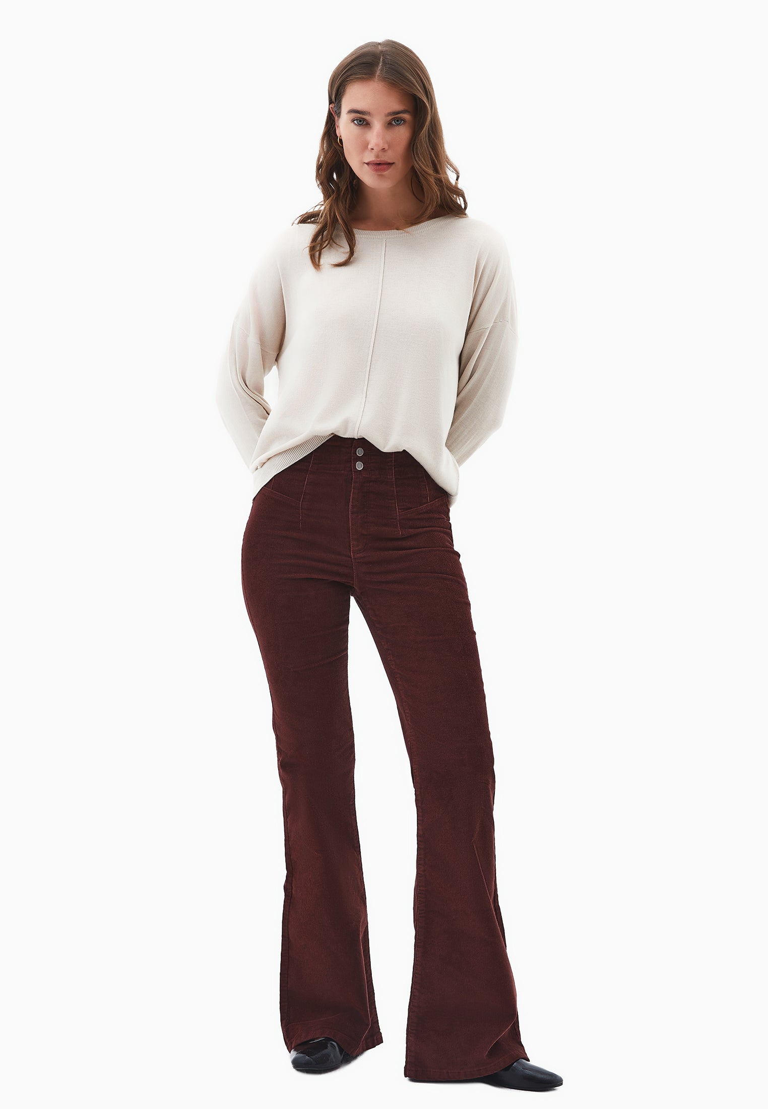 Winter Boat Neck Sweater - ANCIENT SCROLL
