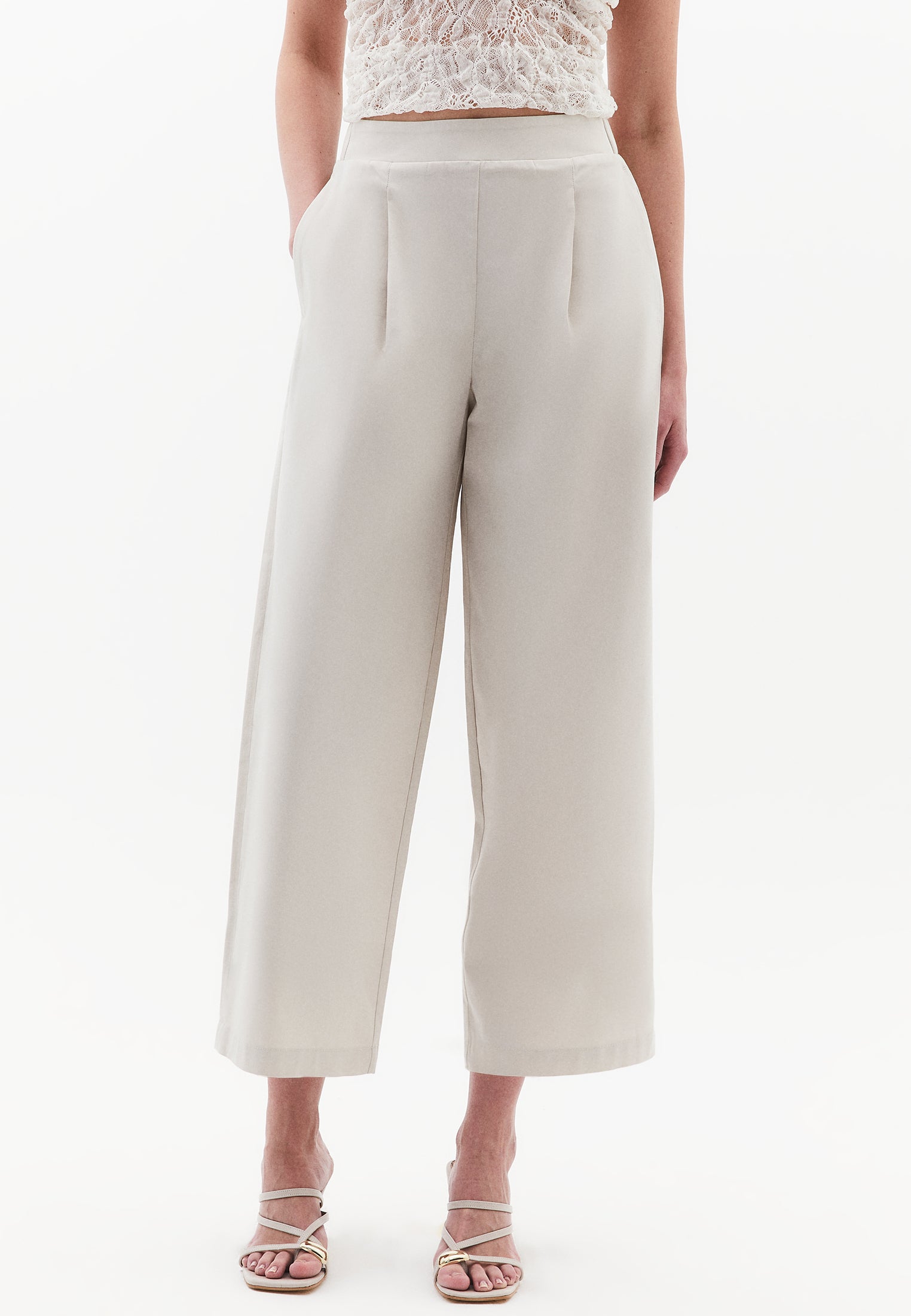 Pleated High Waist Carrot Pants - ANCIENT SCROLL