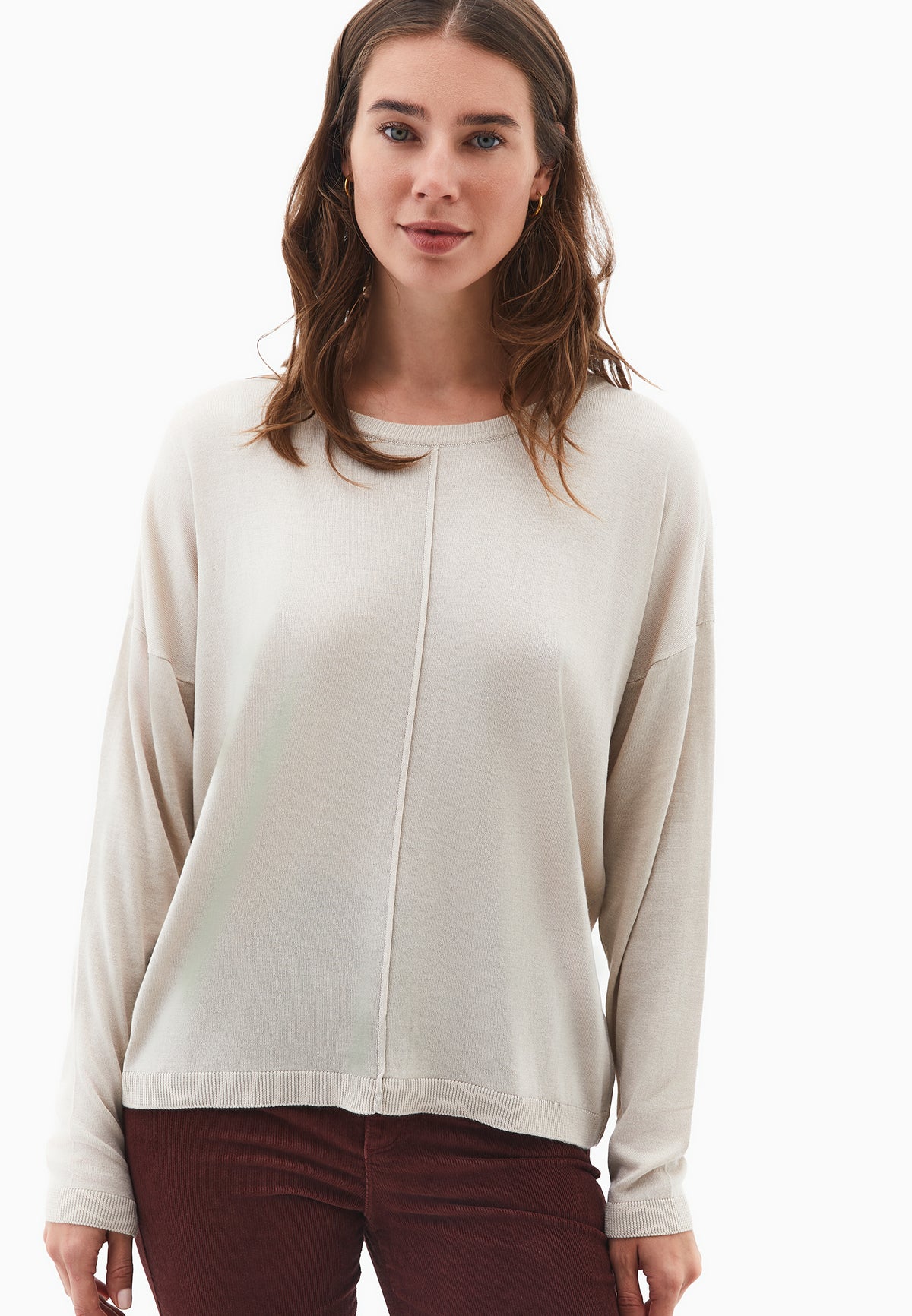 Winter Boat Neck Sweater - ANCIENT SCROLL