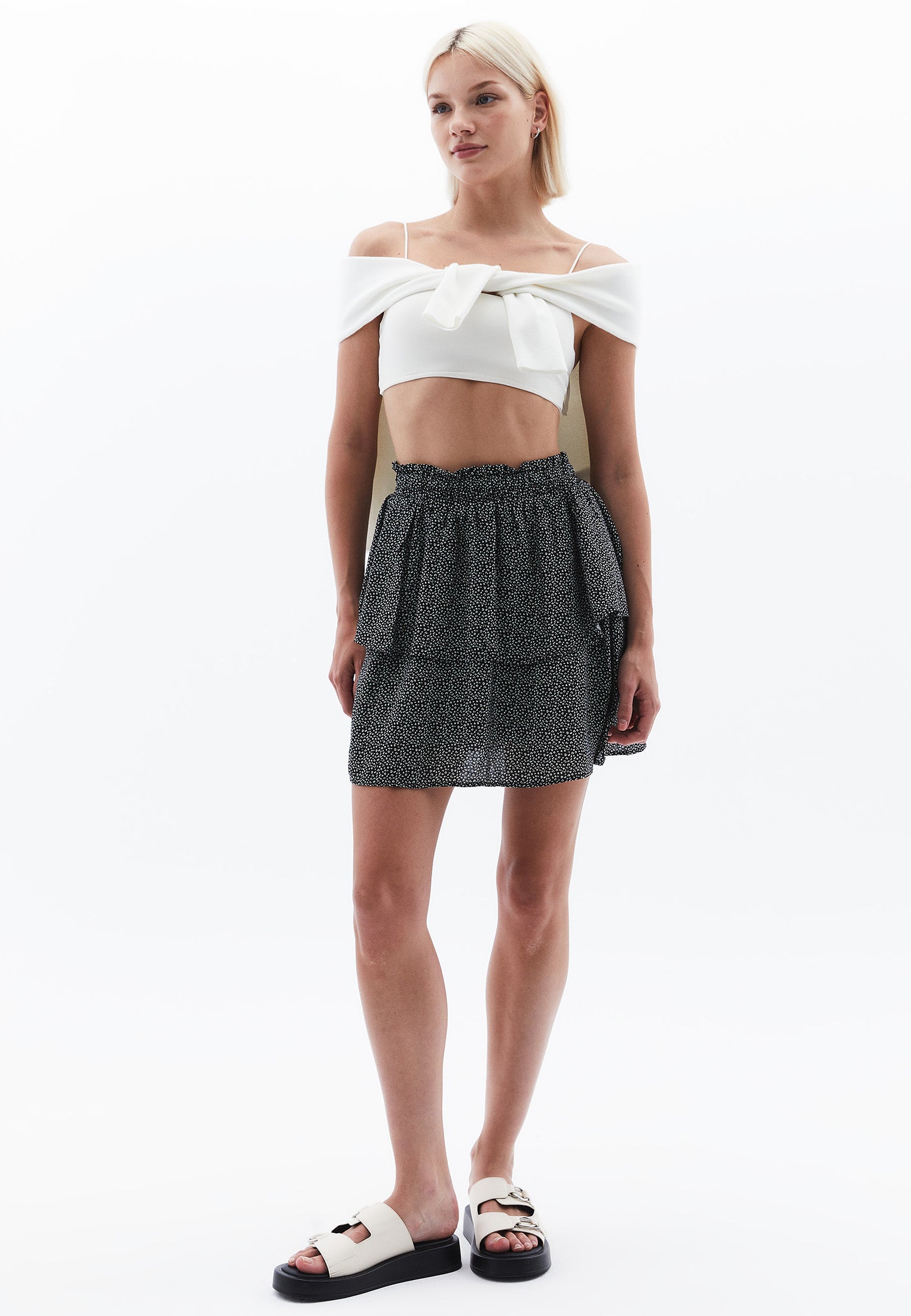 Flared Short Skirt - ANIMAL COMB