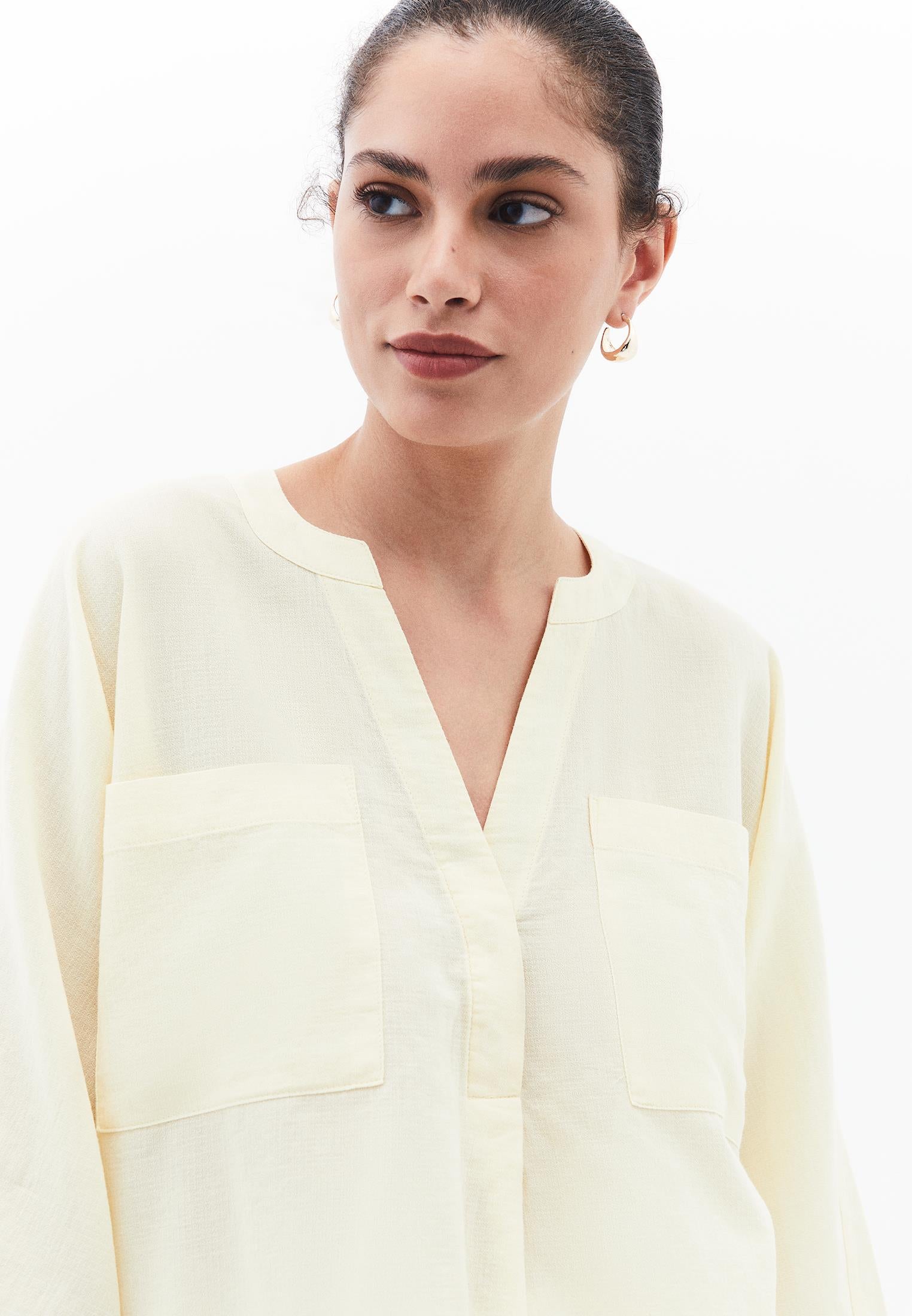 3/4 Sleeve Cotton Shirt - ANISE FLOWER