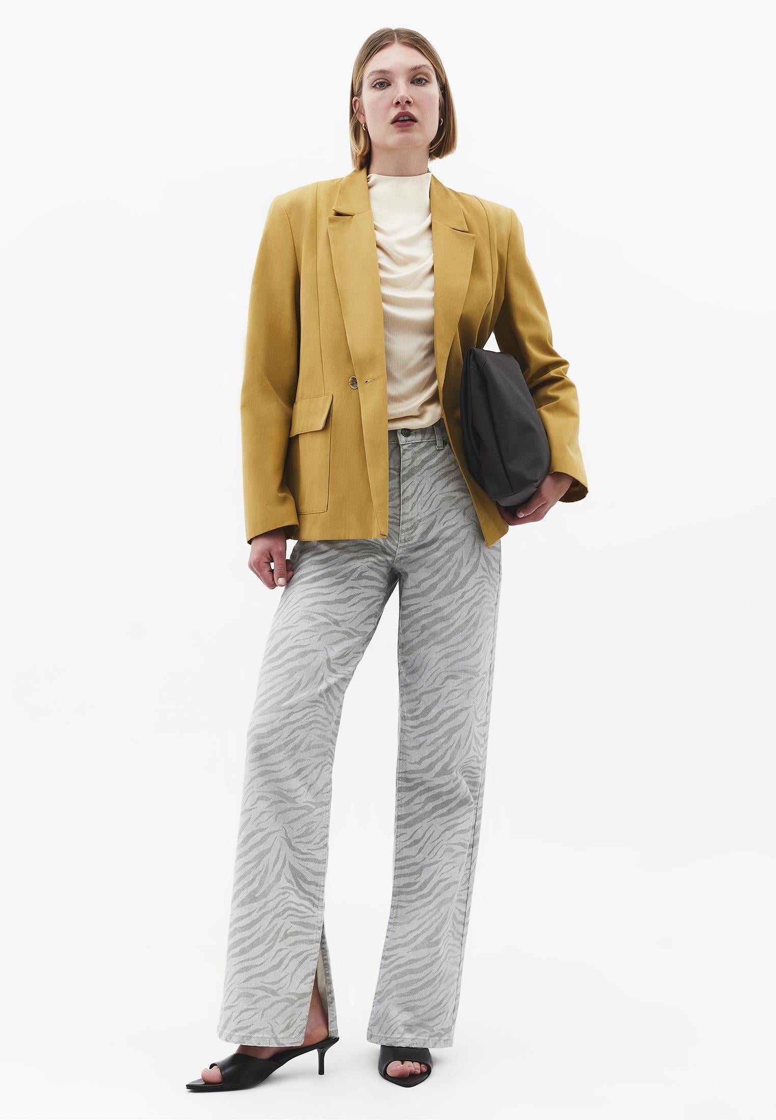 Oversize Double Breasted Blazer Jacket - ANTELOPE