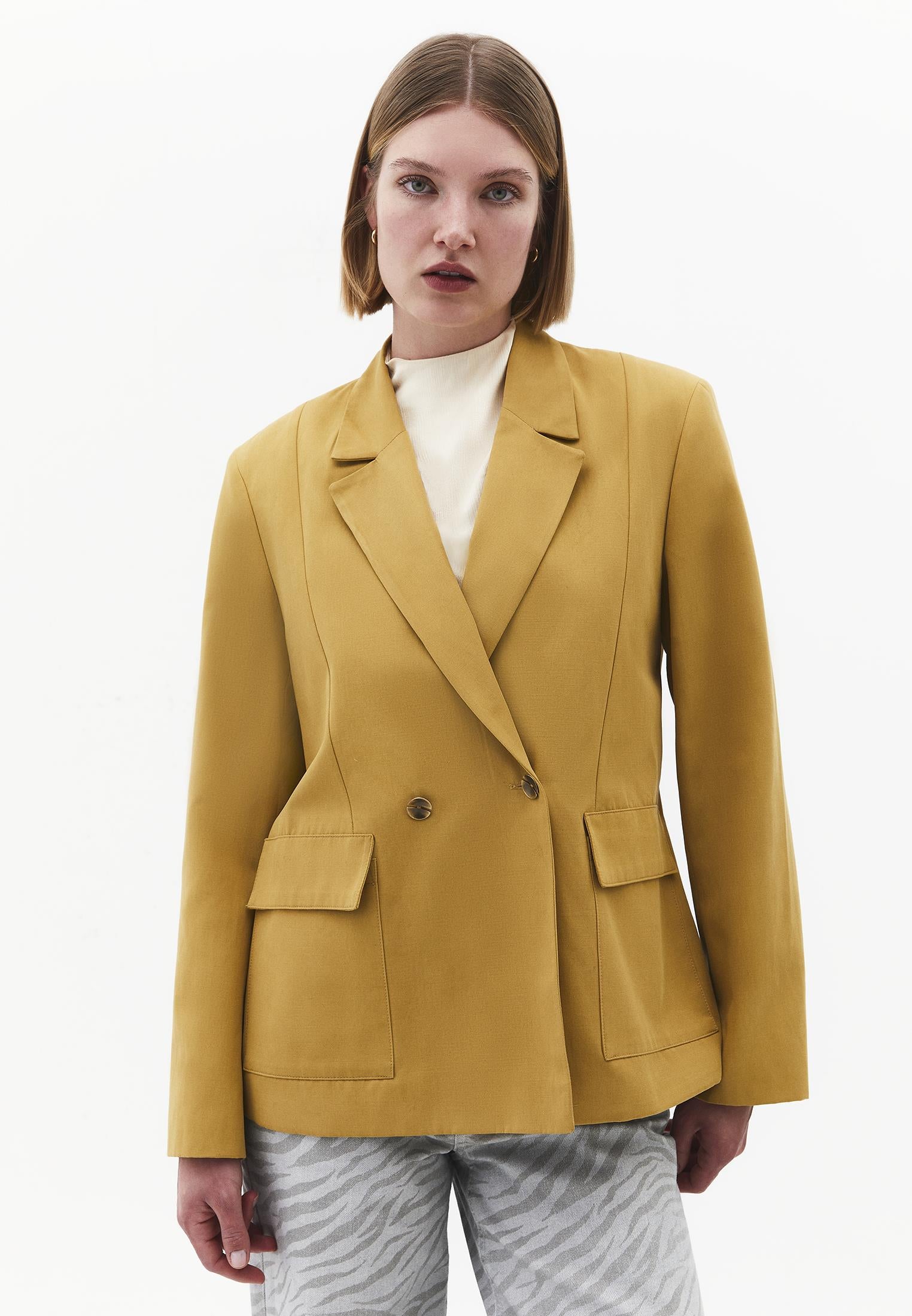 Oversize Double Breasted Blazer Jacket - ANTELOPE