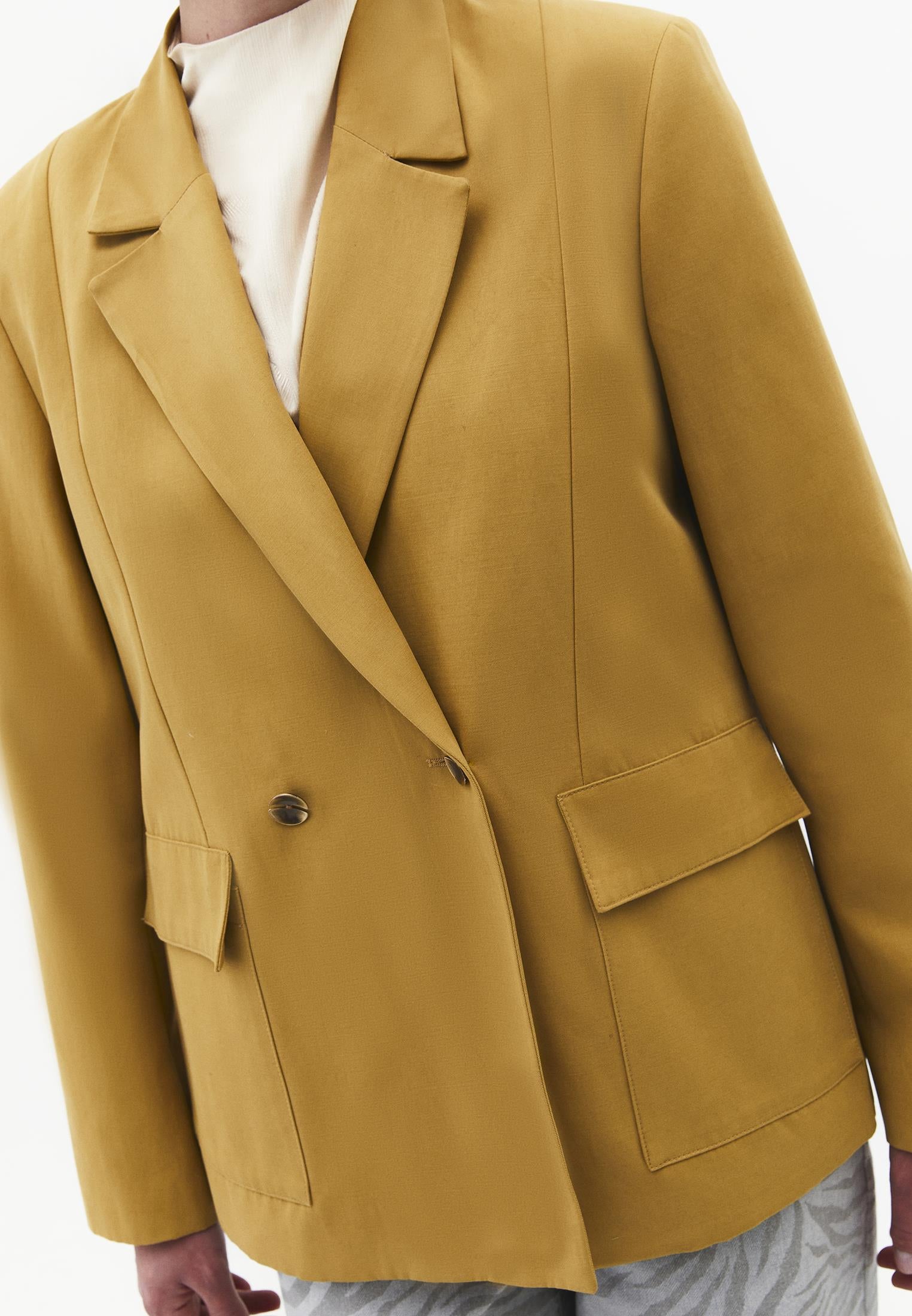 Oversize Double Breasted Blazer Jacket - ANTELOPE