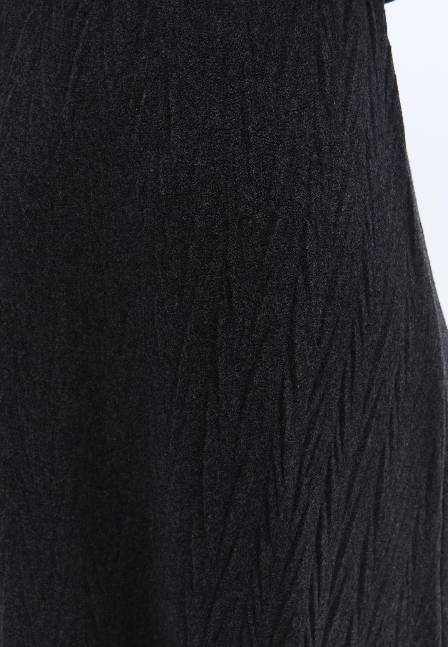 Midi Flared Skirt - ANTHRA MELANGE