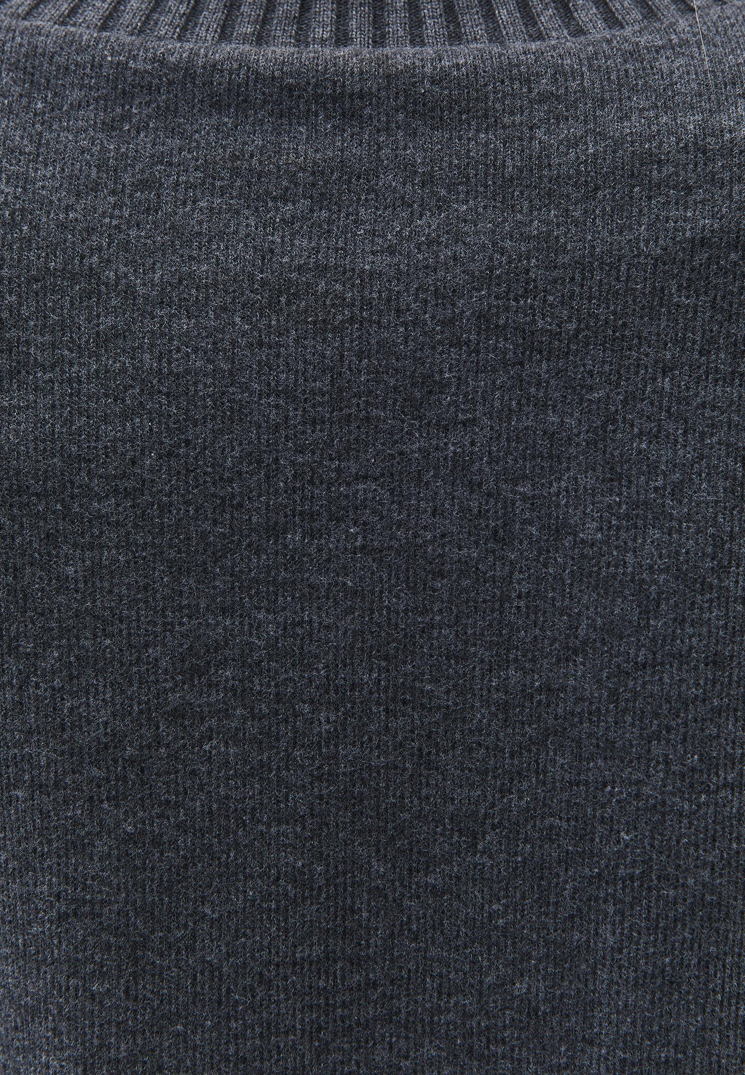 Crop High Neck Long Sleeve Sweater - ANTHRA MELANGE